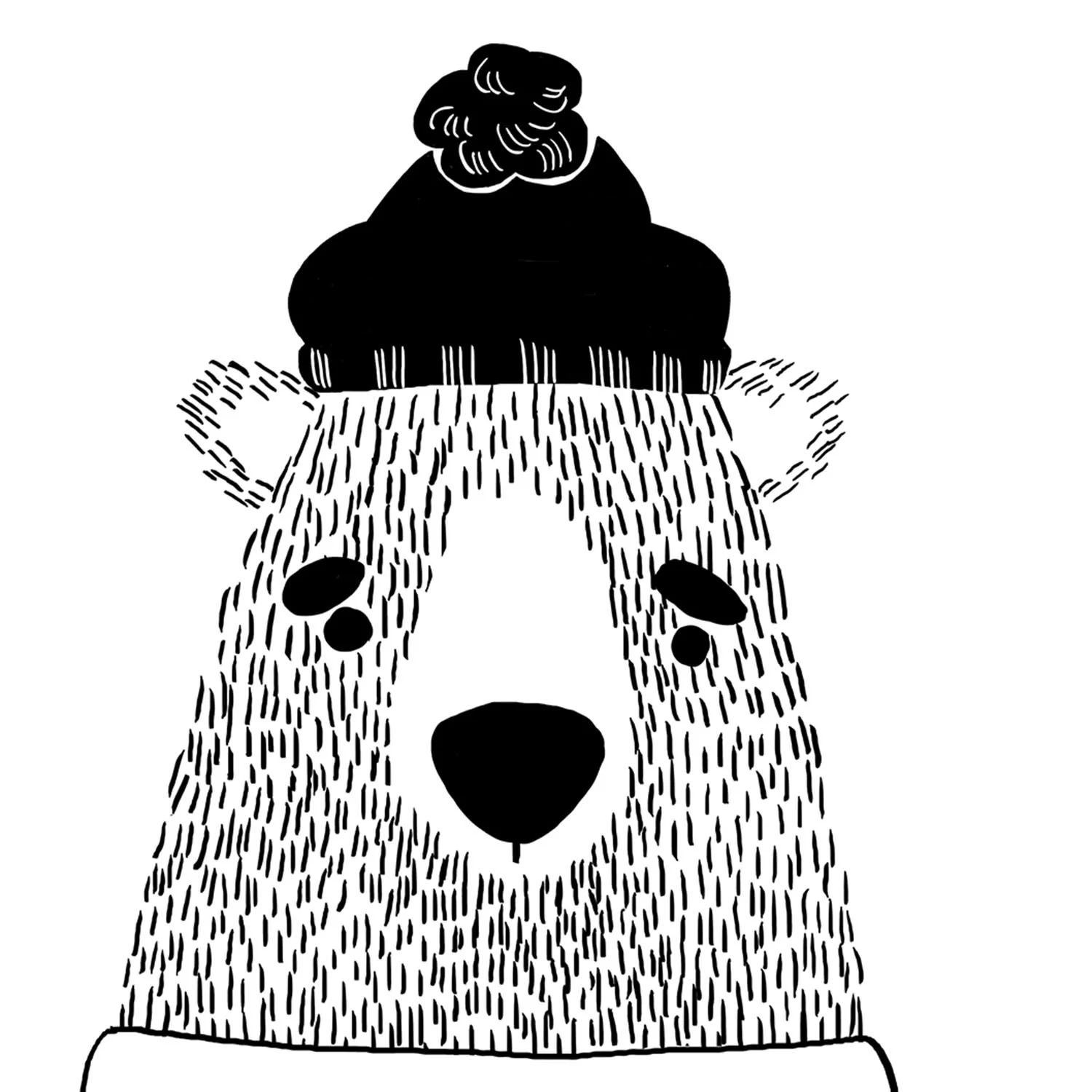 Kids White Bear Wall Art - Image 2