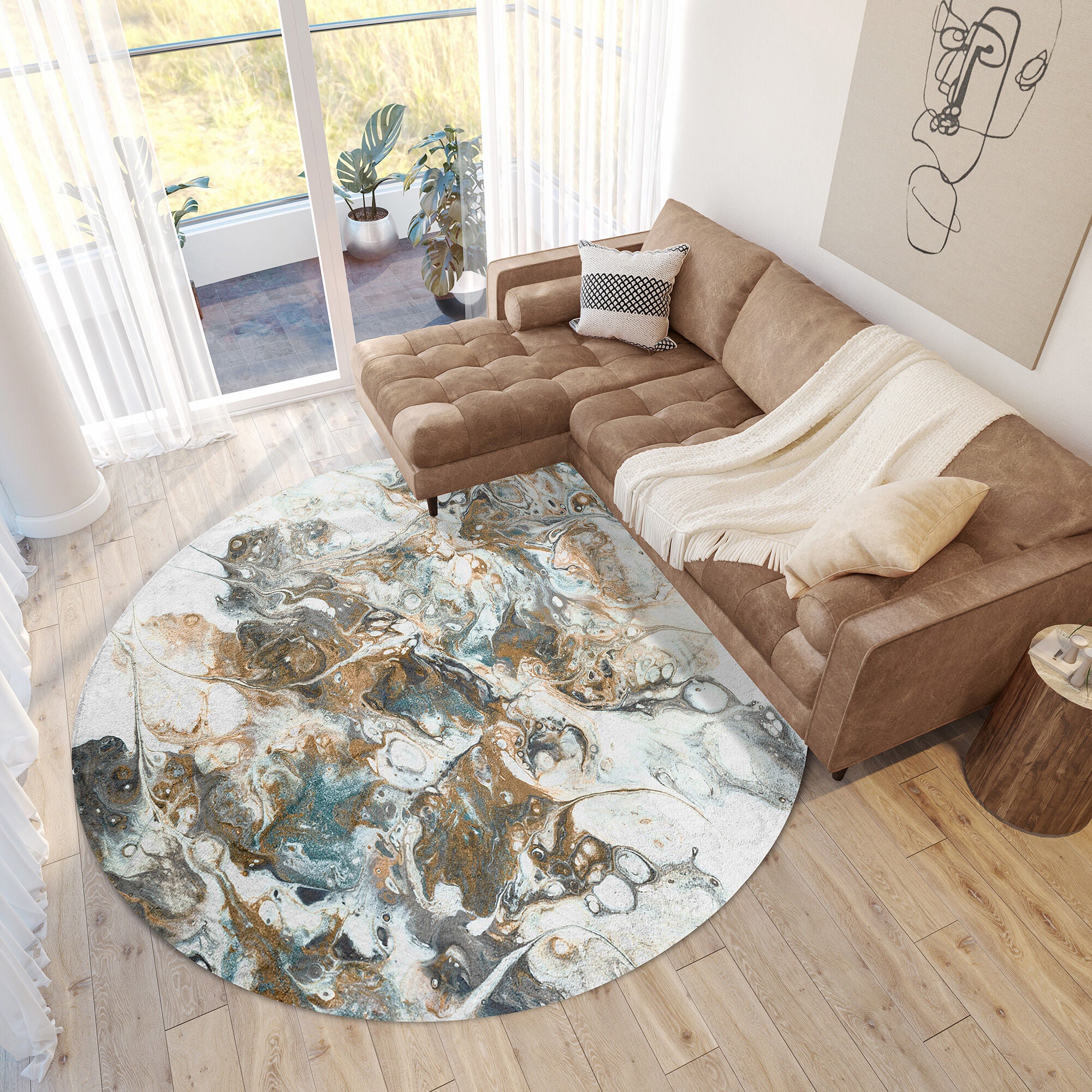 Kikiamo 8 Foot Round Rug - Image 5