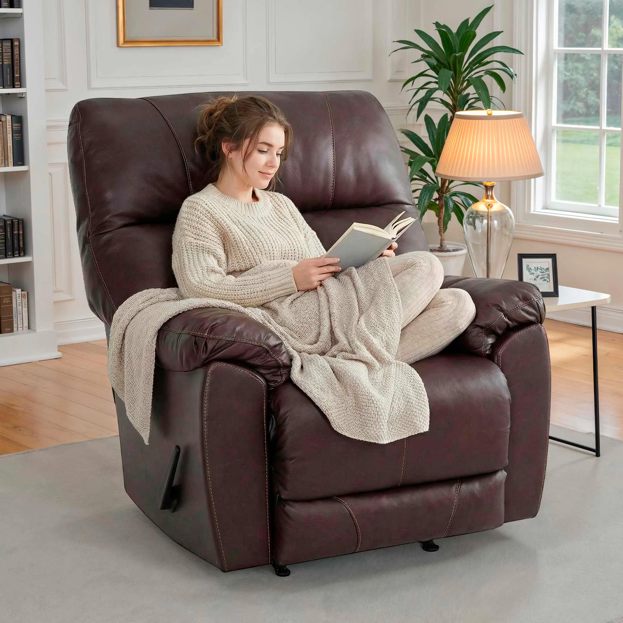 Kodiak Leather Rocking Recliner - Image 13