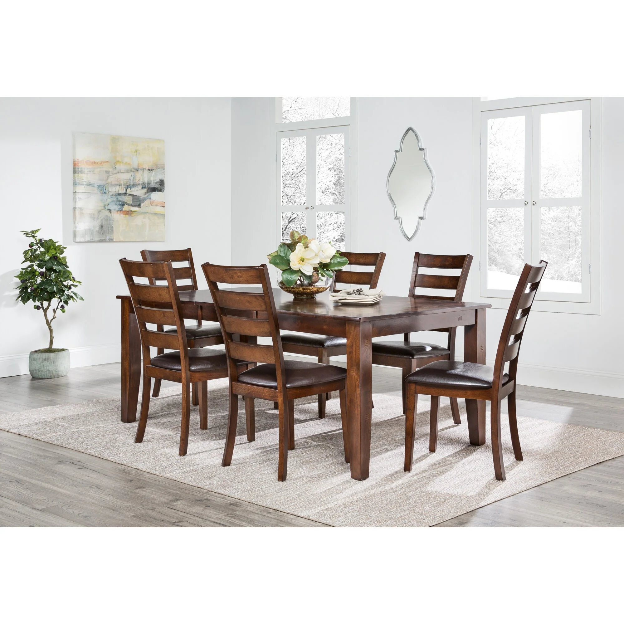 Kona 5 Piece Ladder Back Dining Set - Image 7