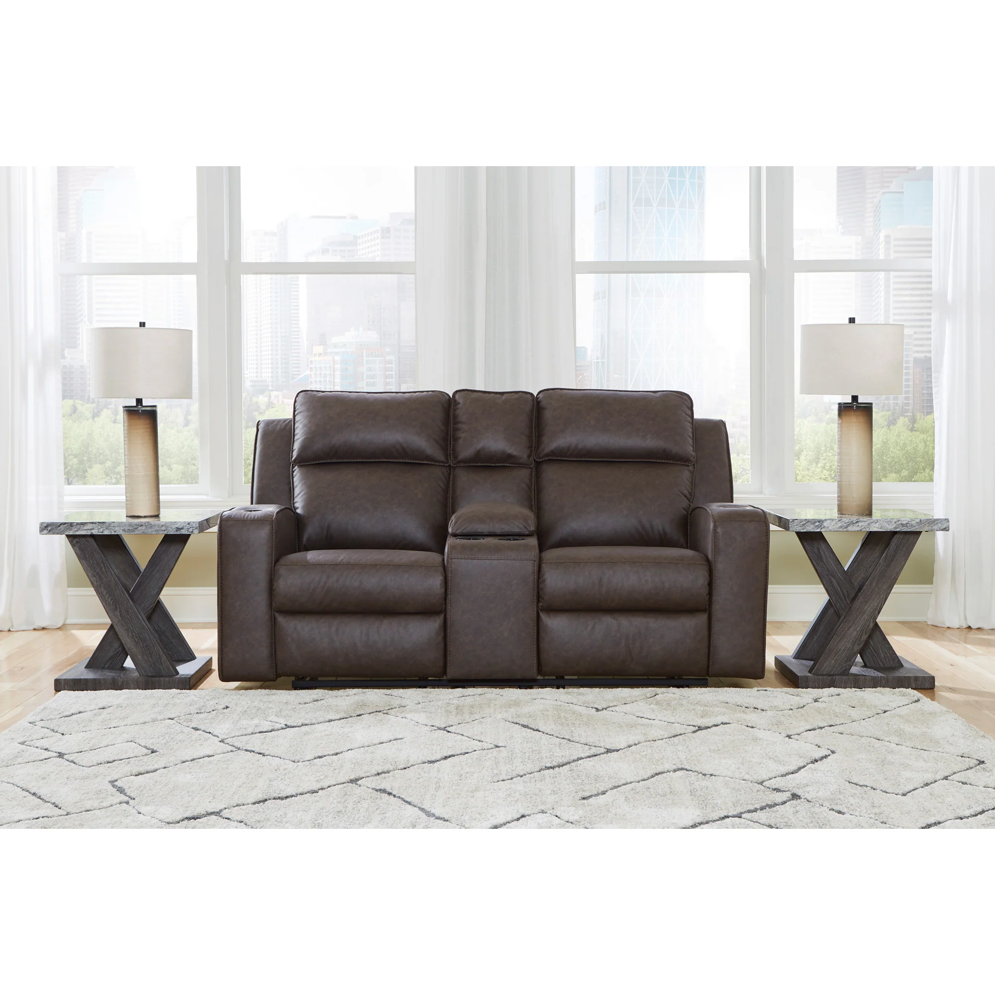 Lavenhorne Reclining Console Loveseat - Image 4
