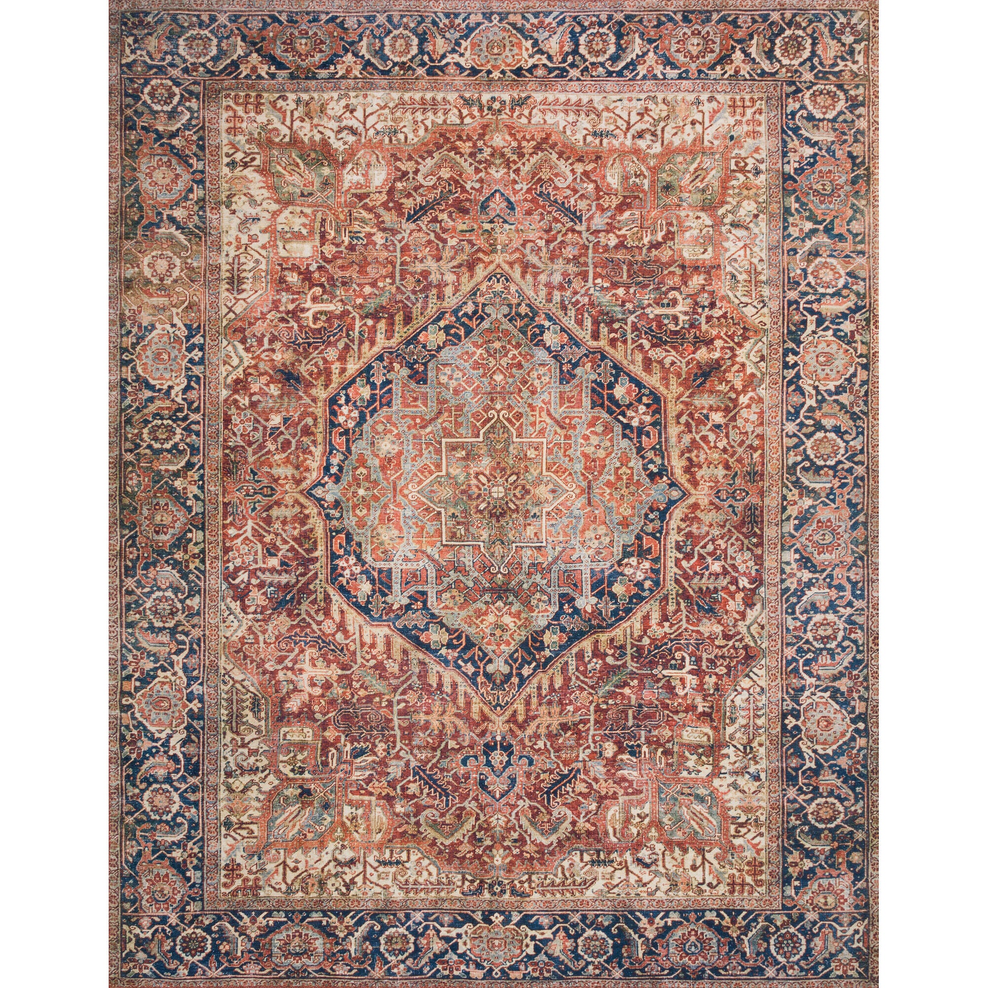 Layla Red Navy Rug