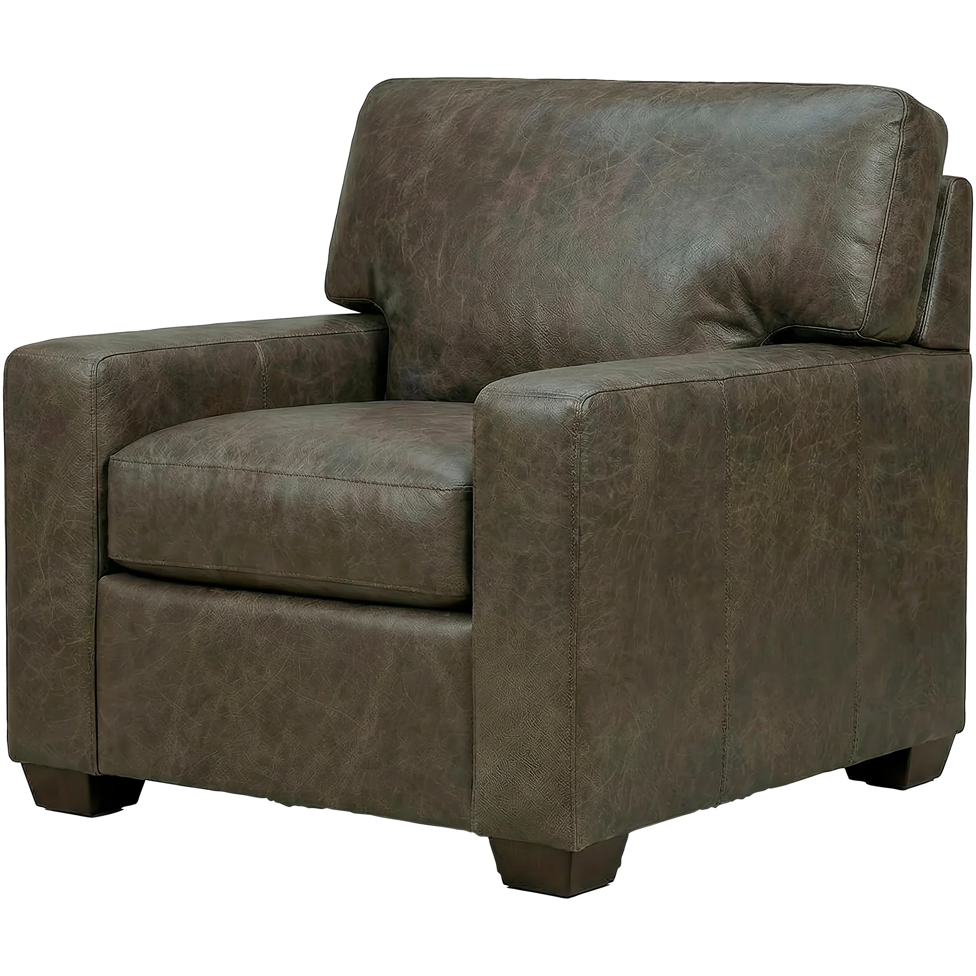 Merritt Feather Blend Leather Chair - Image 2