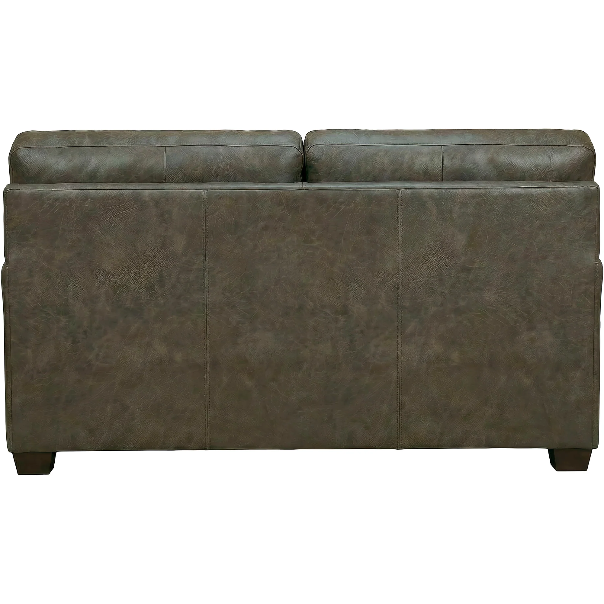 Merritt Feather Blend Leather Loveseat - Image 4