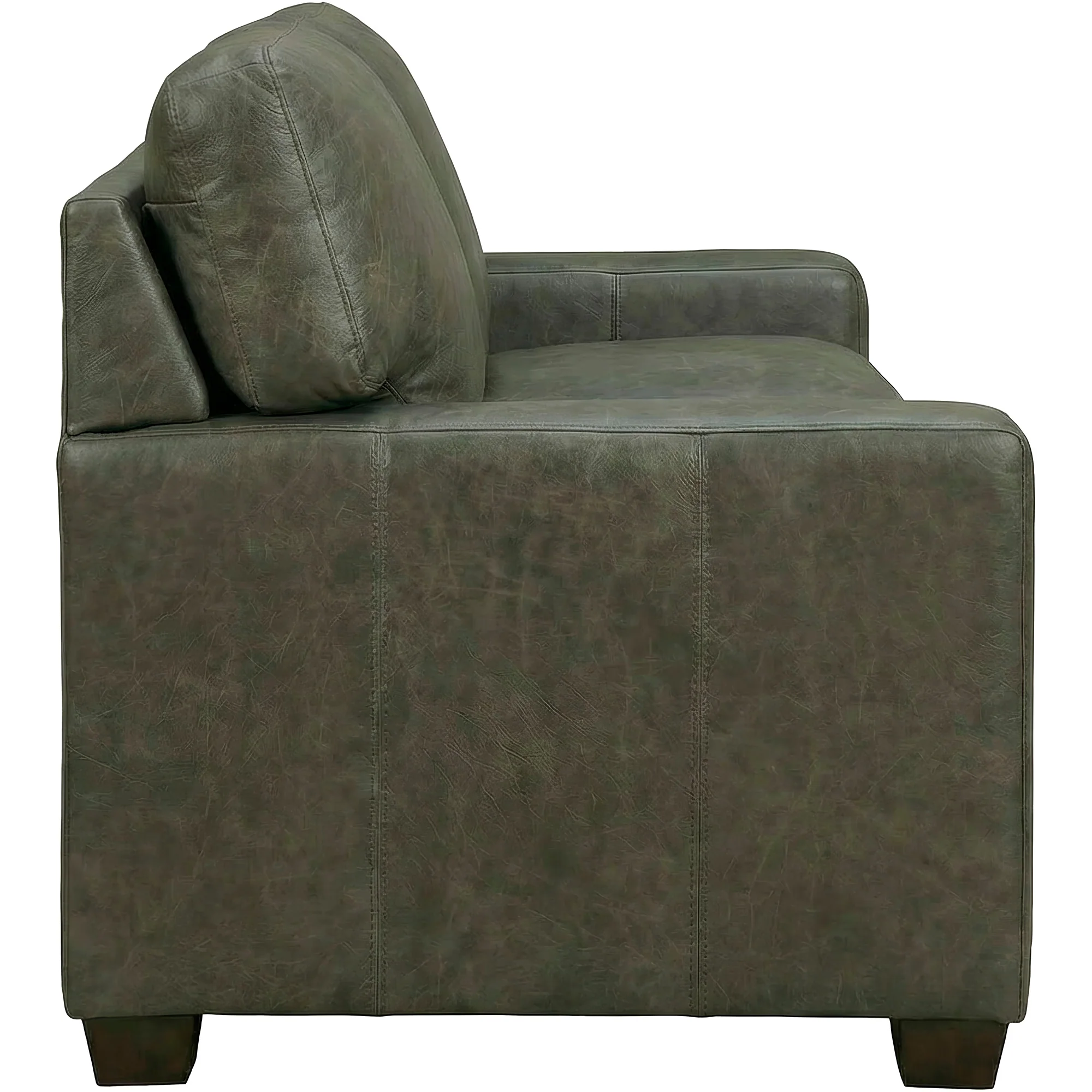 Merritt Feather Blend Leather Loveseat - Image 5