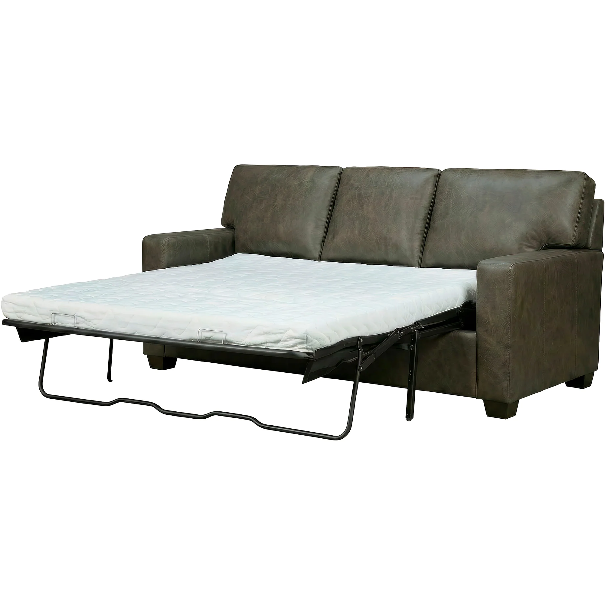 Merritt Feather Blend Leather Sofa Sleeper - Image 6