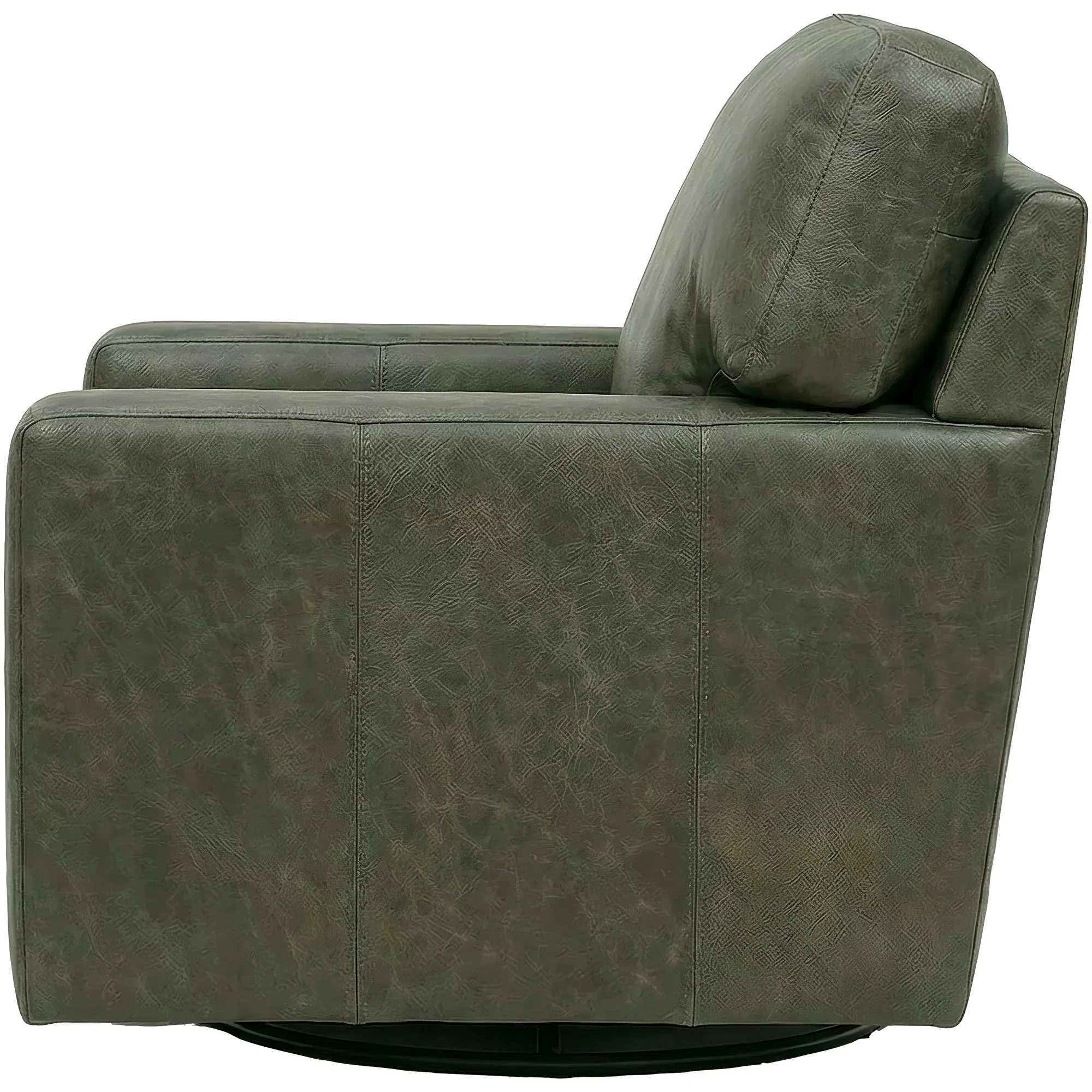 Merritt Feather Blend Leather Swivel Chair - Image 5