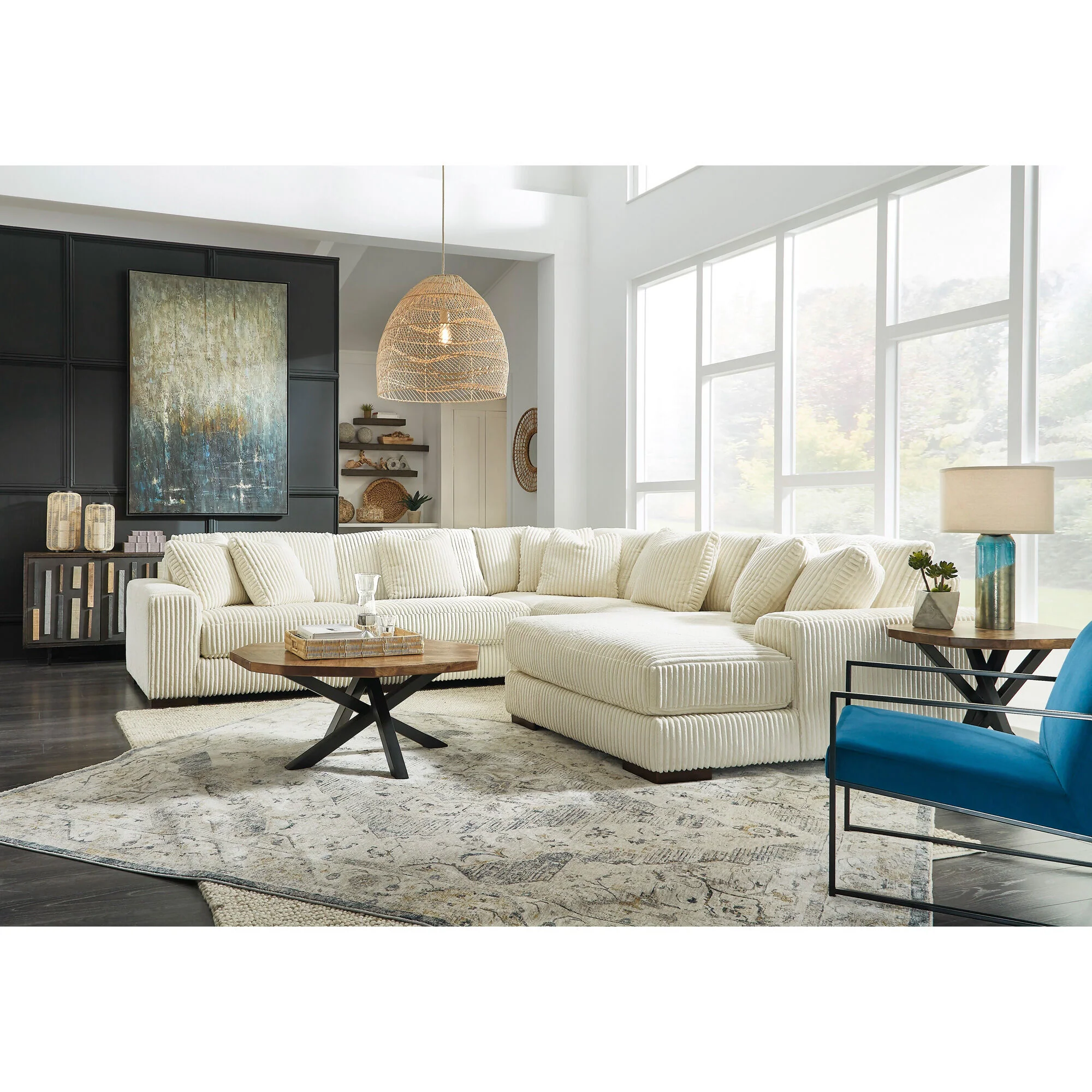 Lindyn 5 Piece Modular Sectional with Right Chaise - Image 5