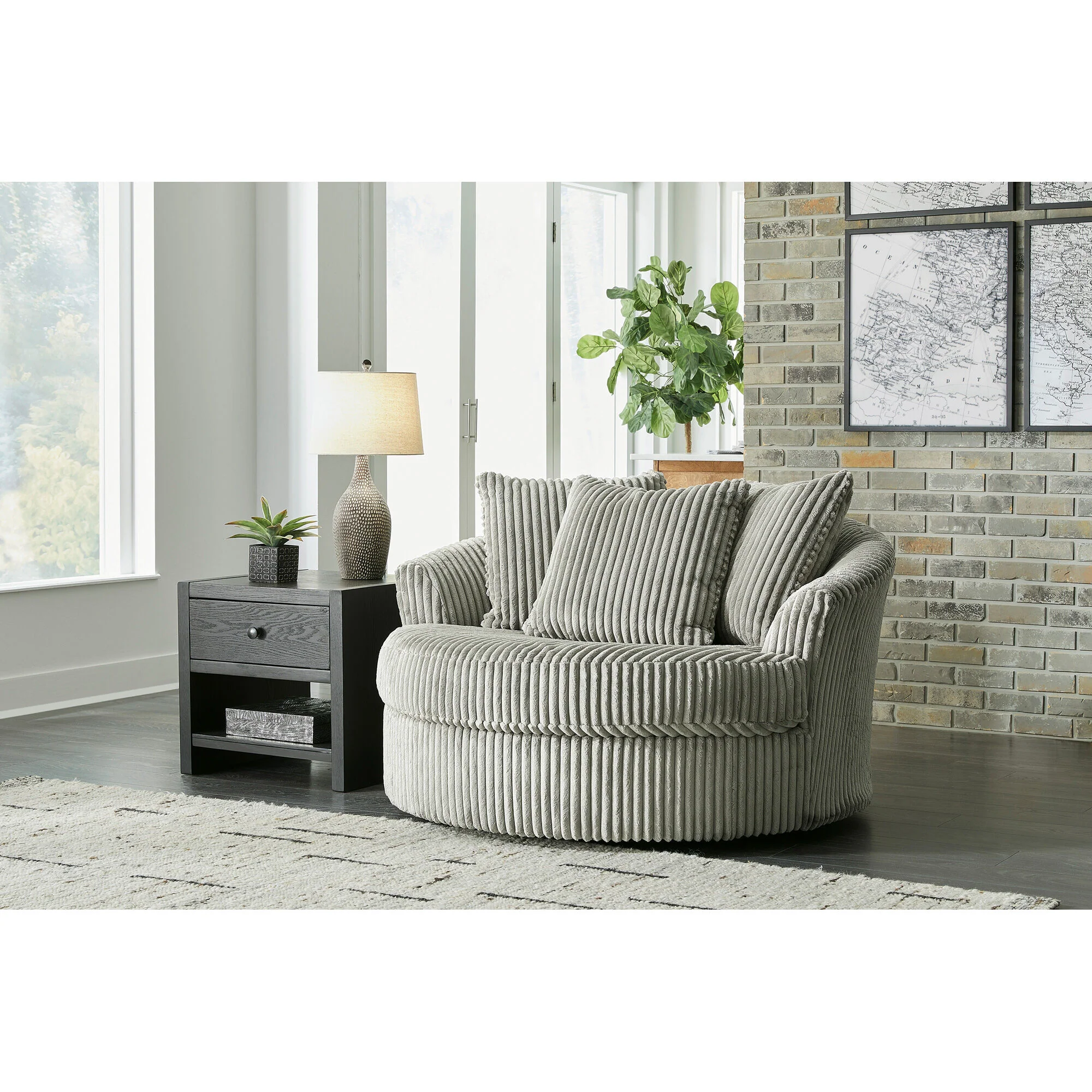 Lindyn Oversized Swivel Accent Chair - Image 10