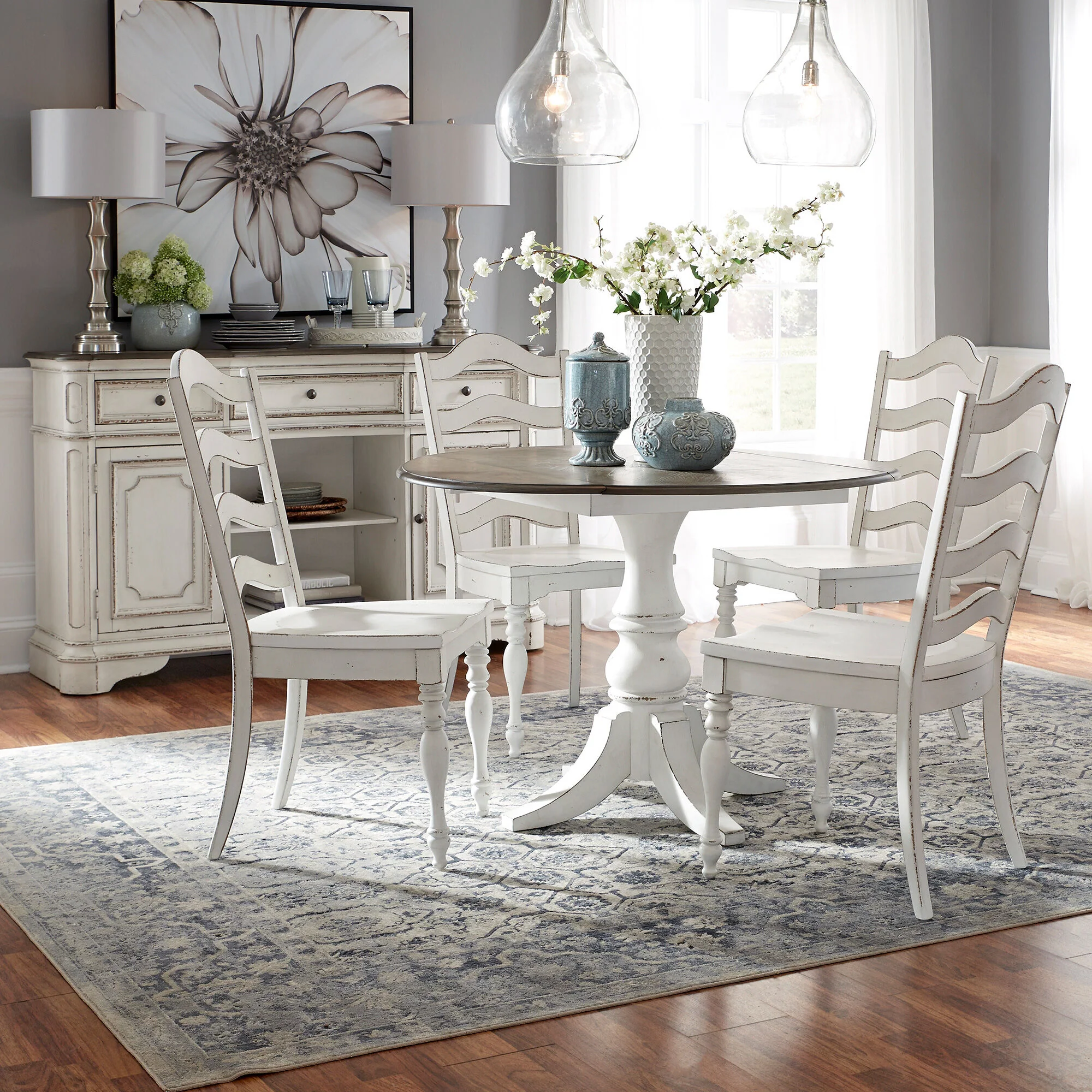 Magnolia Manor 5 Piece Ladder Drop Leaf Dining Set - Image 2