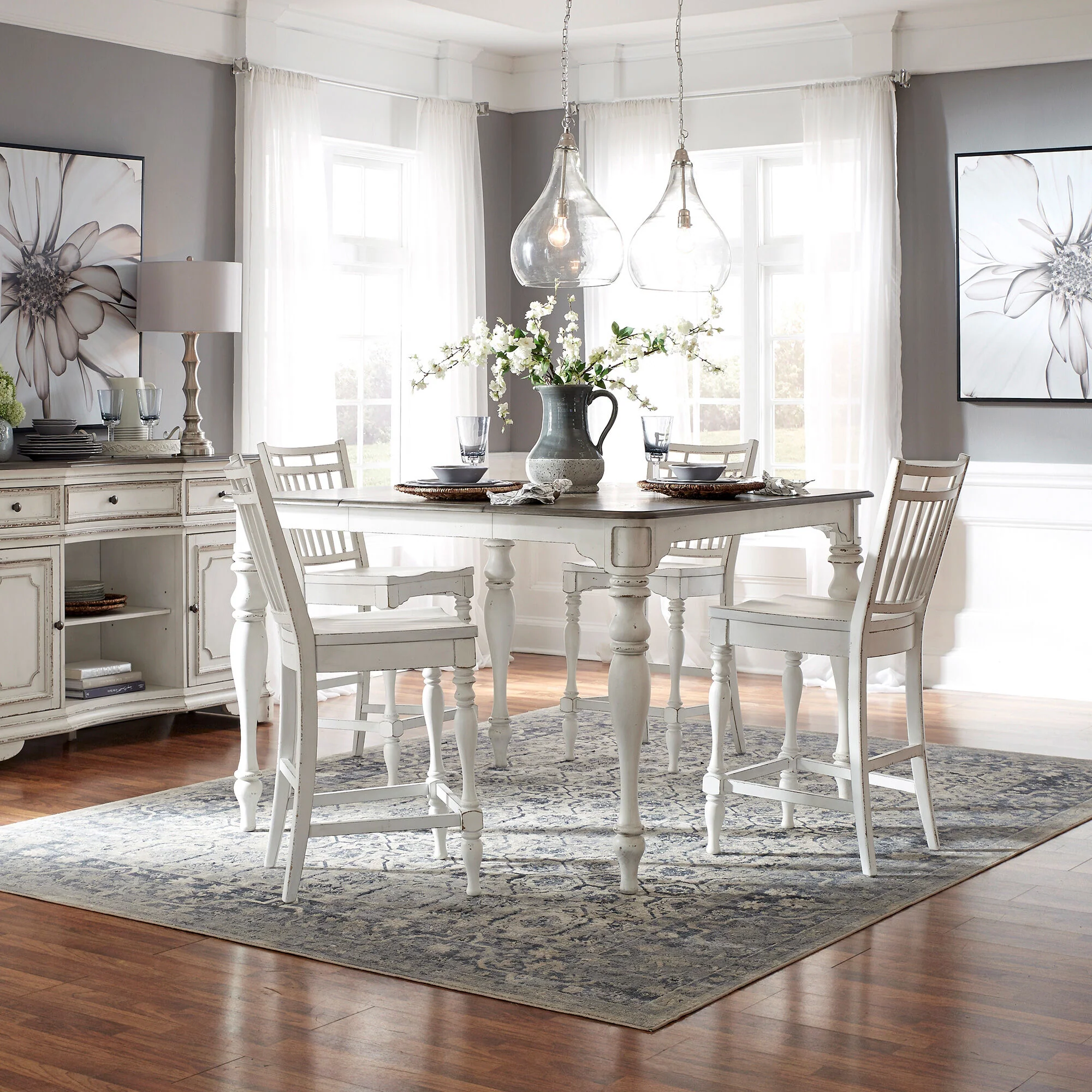 Magnolia Manor 5 Piece Spindle Gathering Dining Set - Image 2