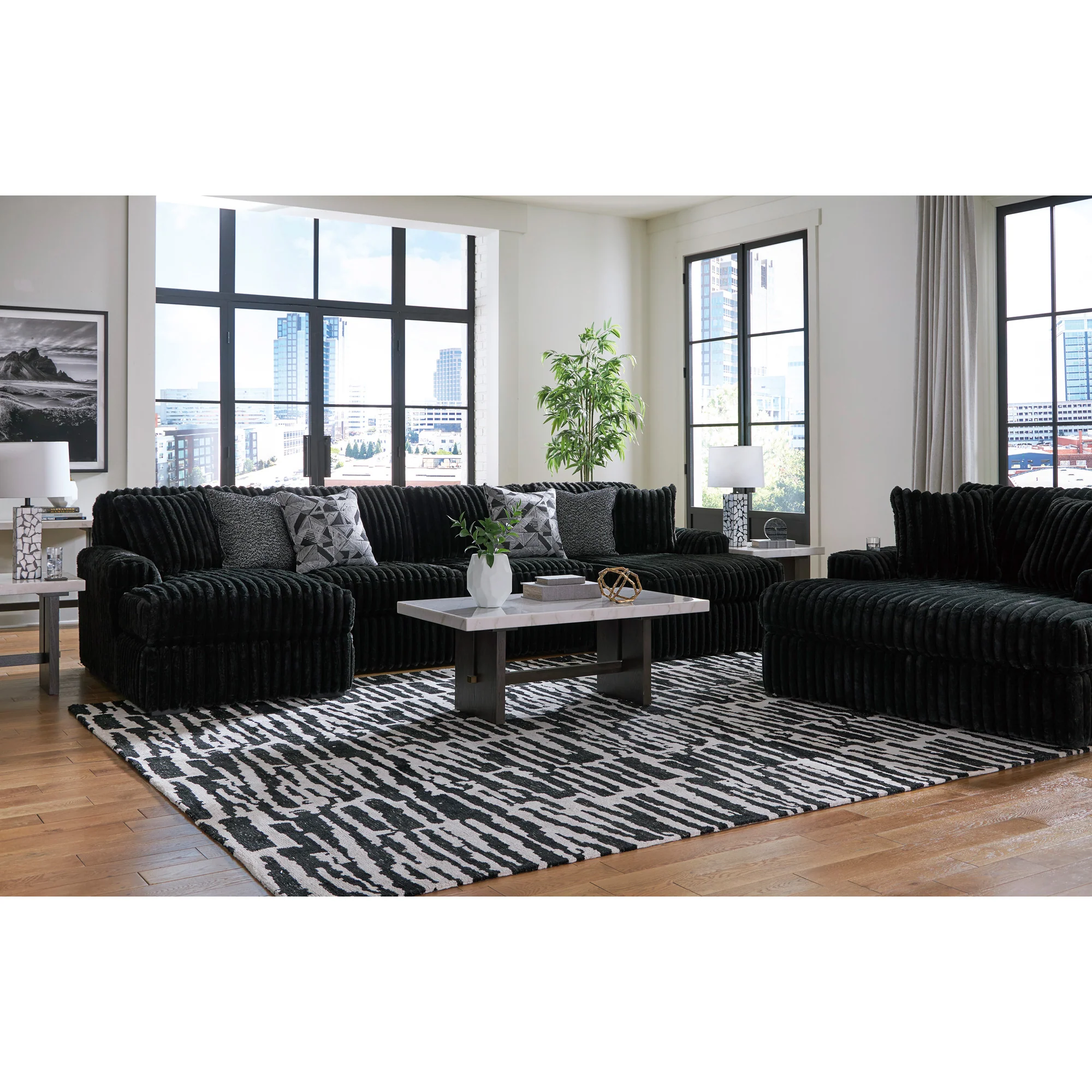 Midnight-Madness 3 Piece Sectional with Dual Chaise - Image 4