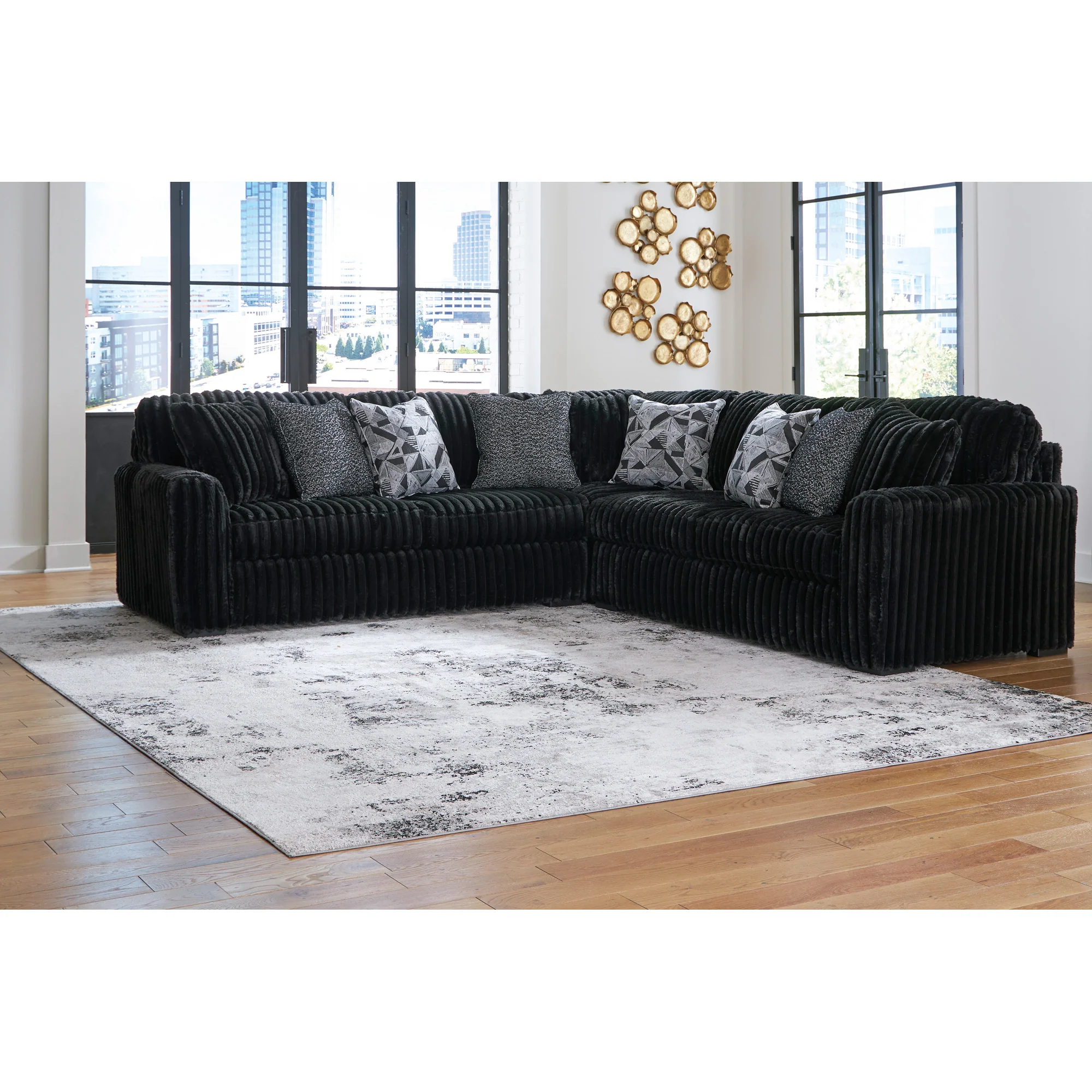 Midnight-Madness 3 Piece Sectional - Image 2