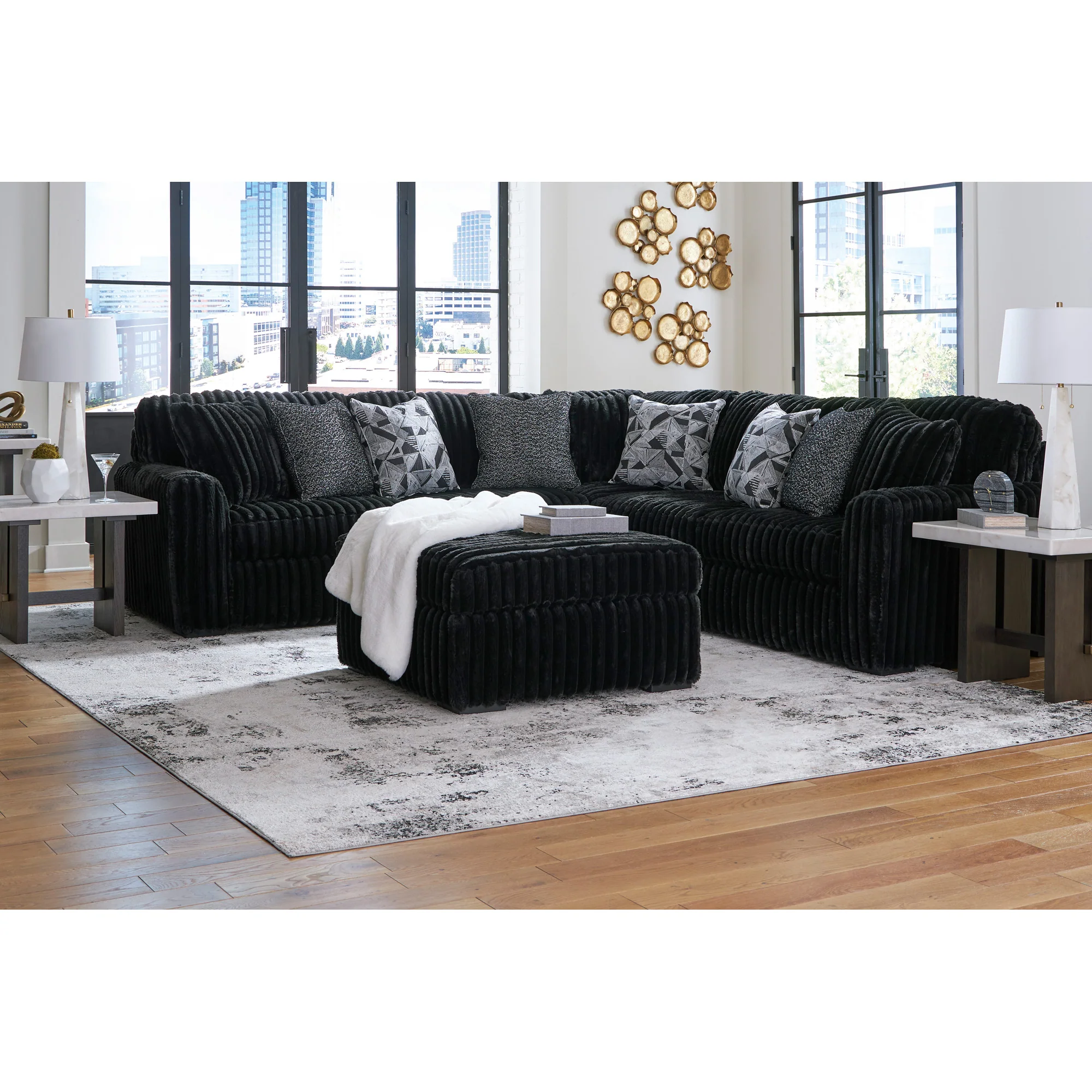 Midnight-Madness 3 Piece Sectional - Image 4