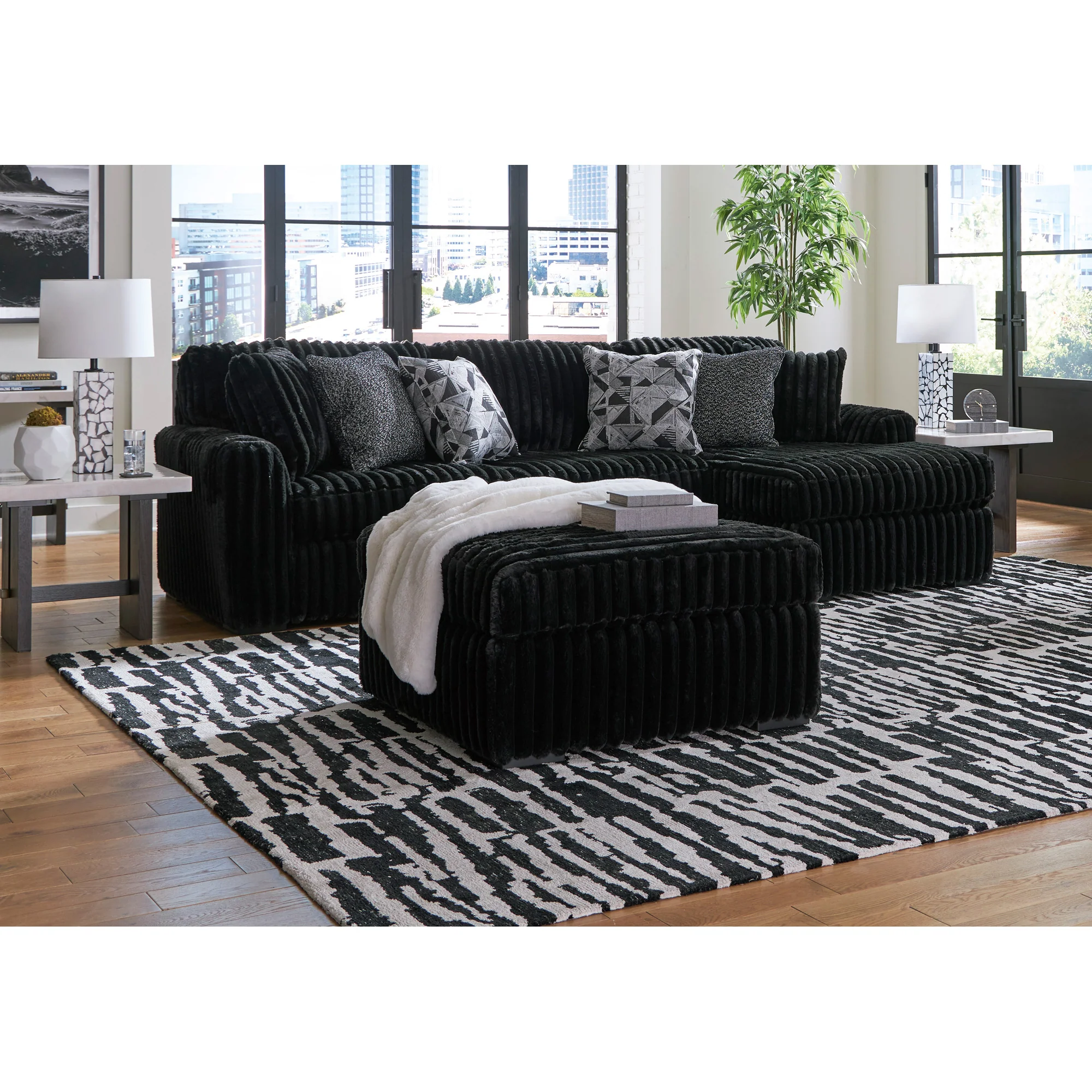 Midnight-Madness Oversized Accent Ottoman - Image 4