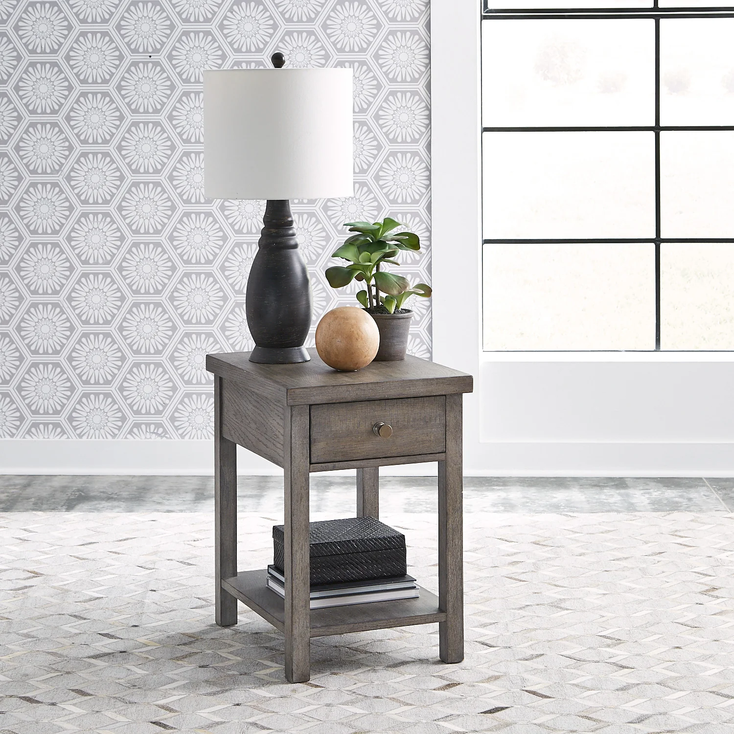 Modern Farmhouse Drawer End Table - Image 8