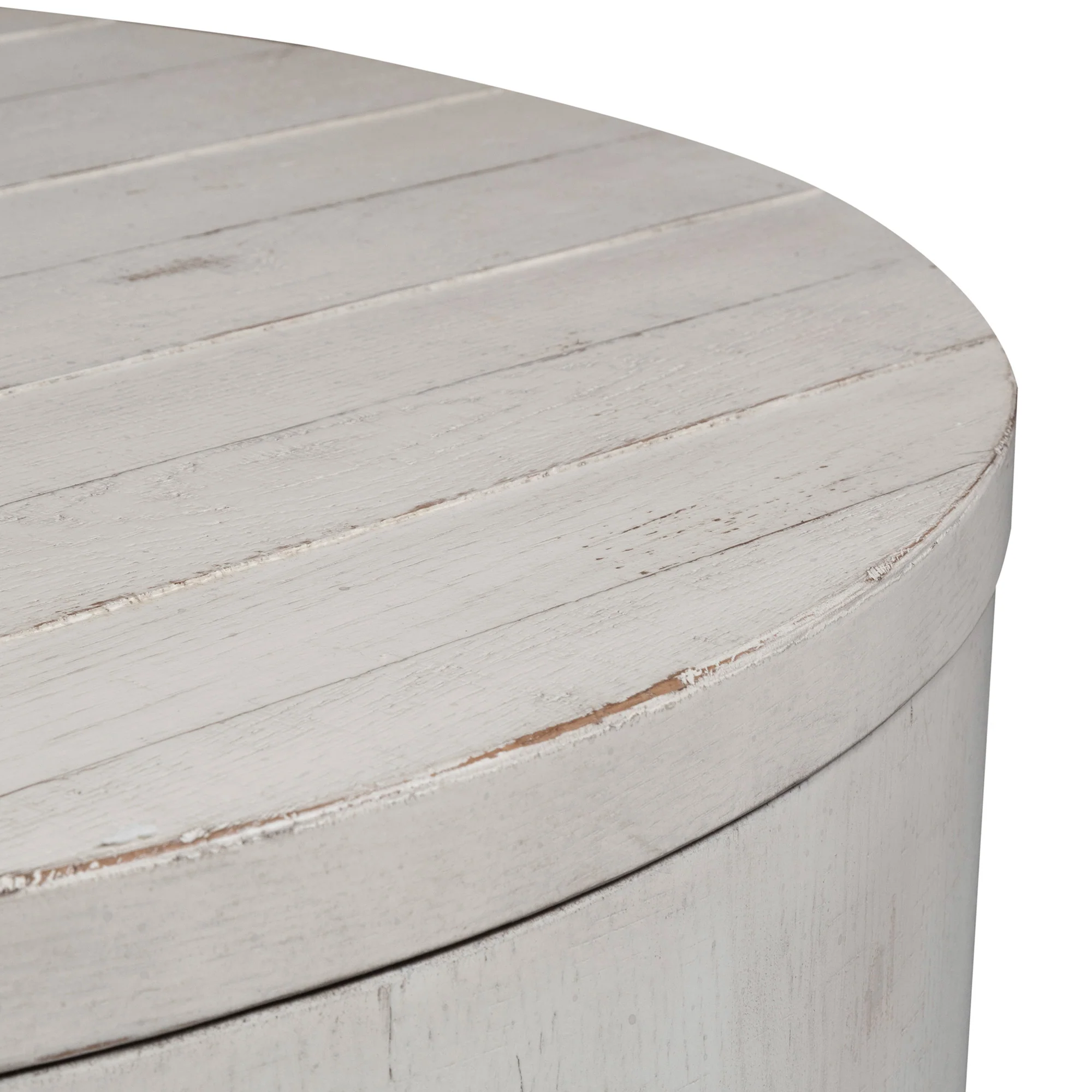 Modern Farmhouse Drum Coffee Table - Image 4