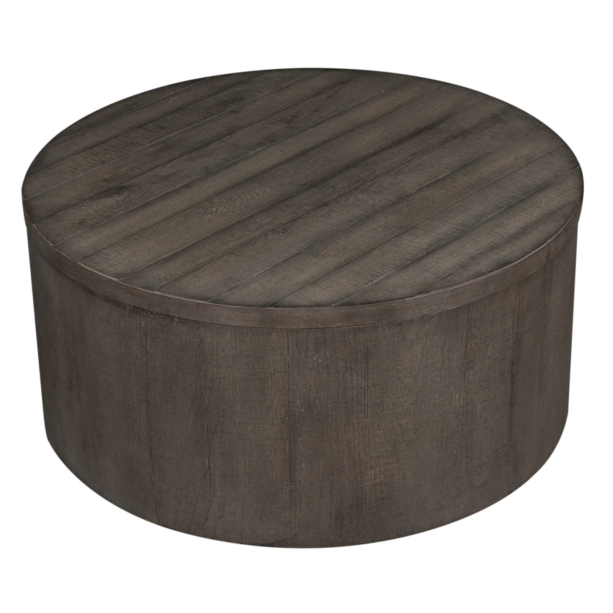 Modern Farmhouse Drum Coffee Table - Image 8