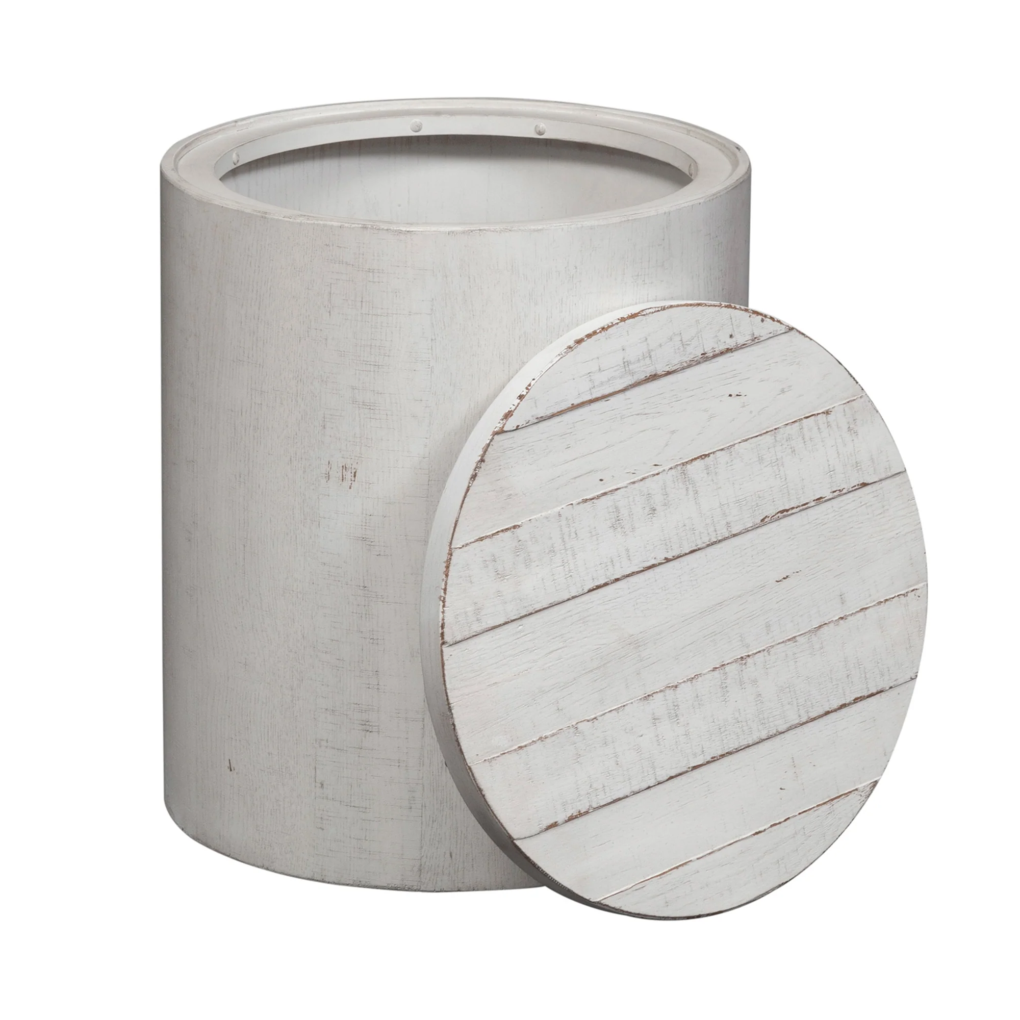Modern Farmhouse Drum End Table - Image 3
