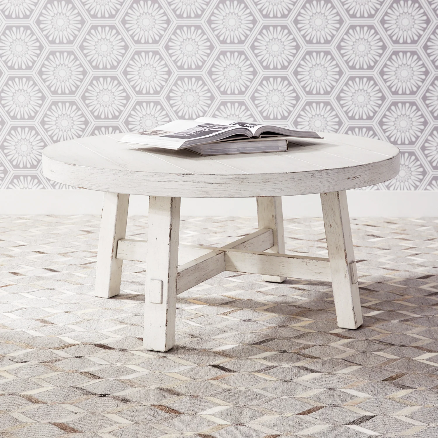 Modern Farmhouse Round Coffee Table - Image 7