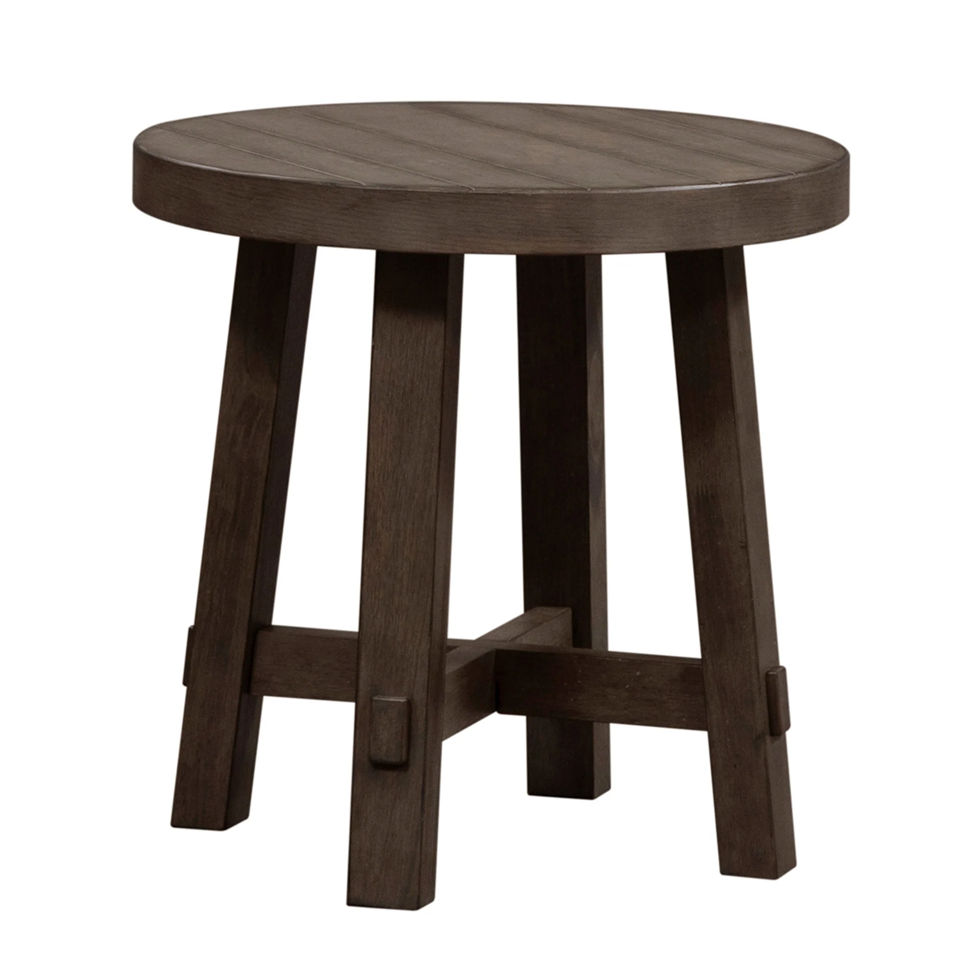 Modern Farmhouse Round End Table - Image 2