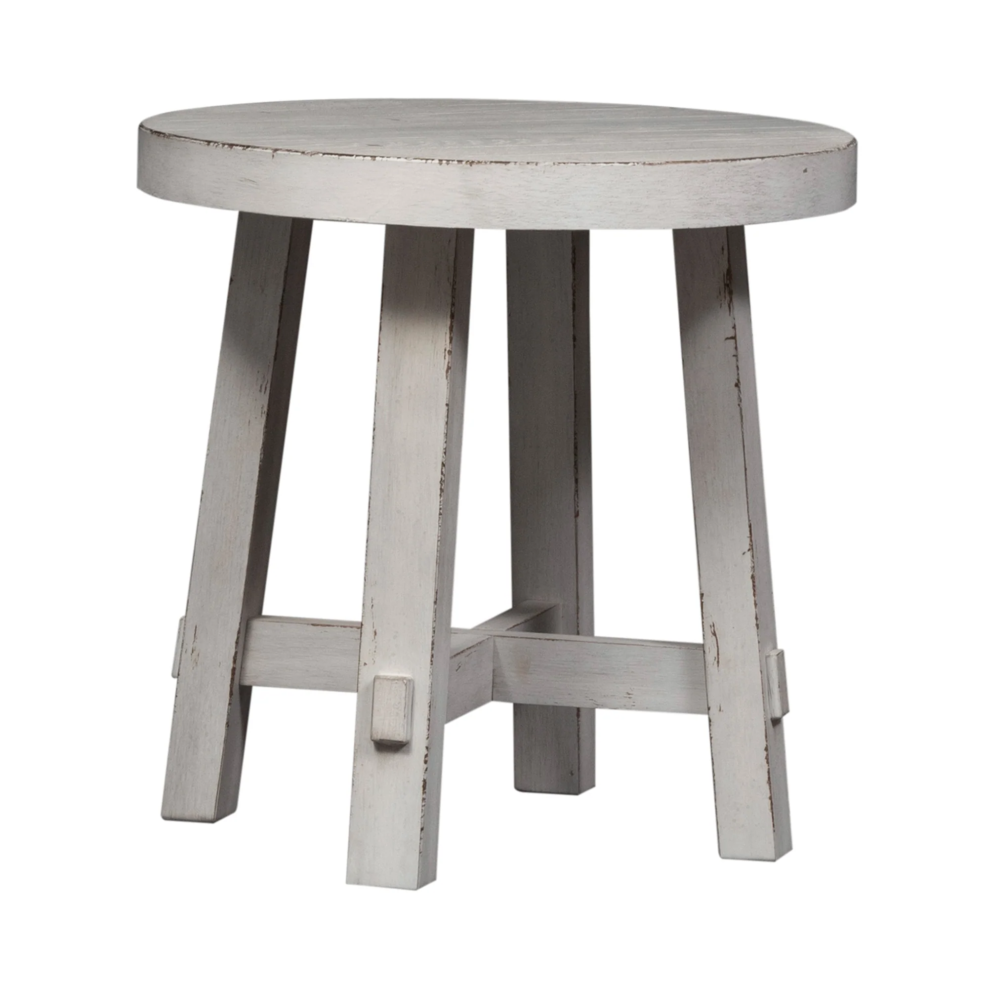 Modern Farmhouse Round End Table - Image 7