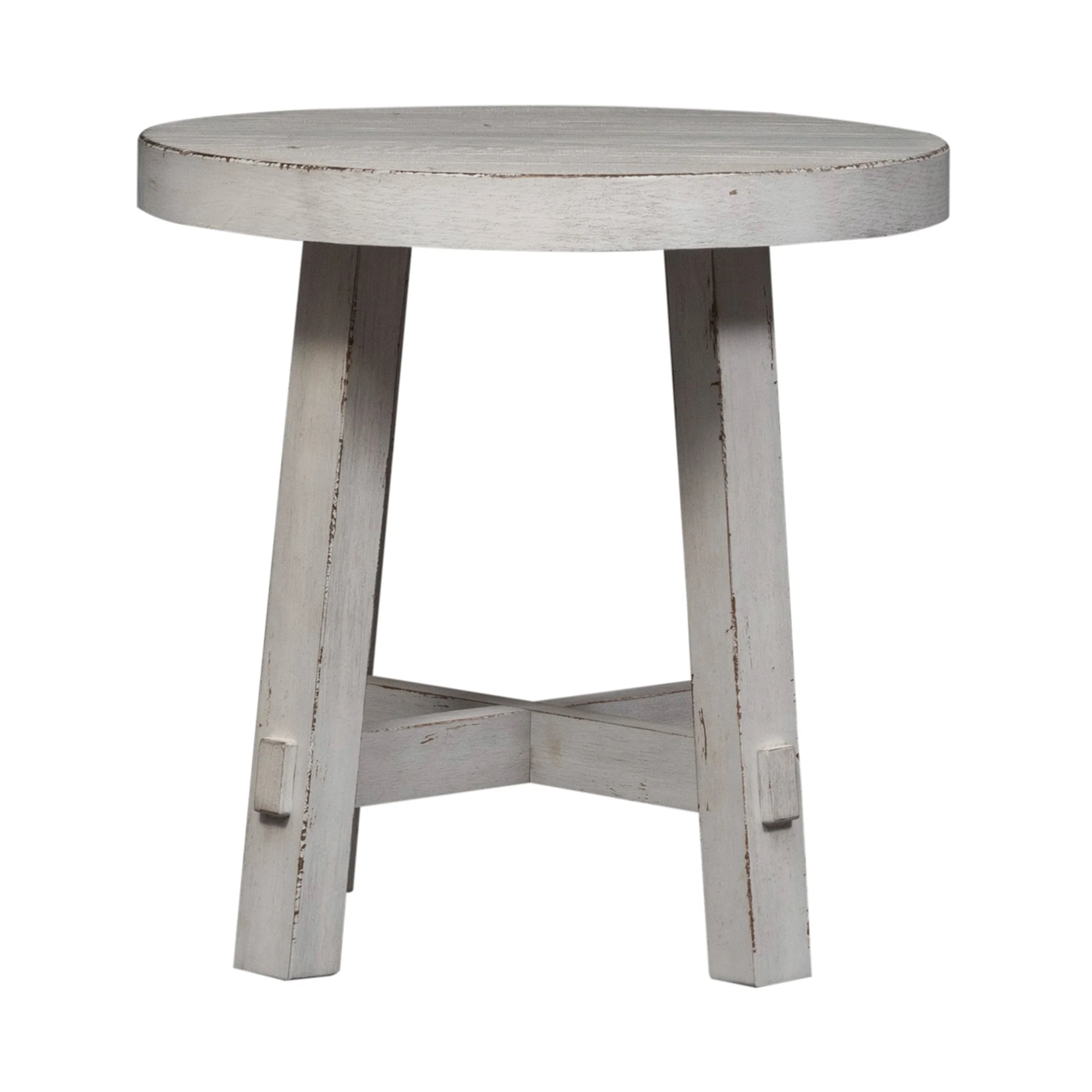 Modern Farmhouse Round End Table - Image 8