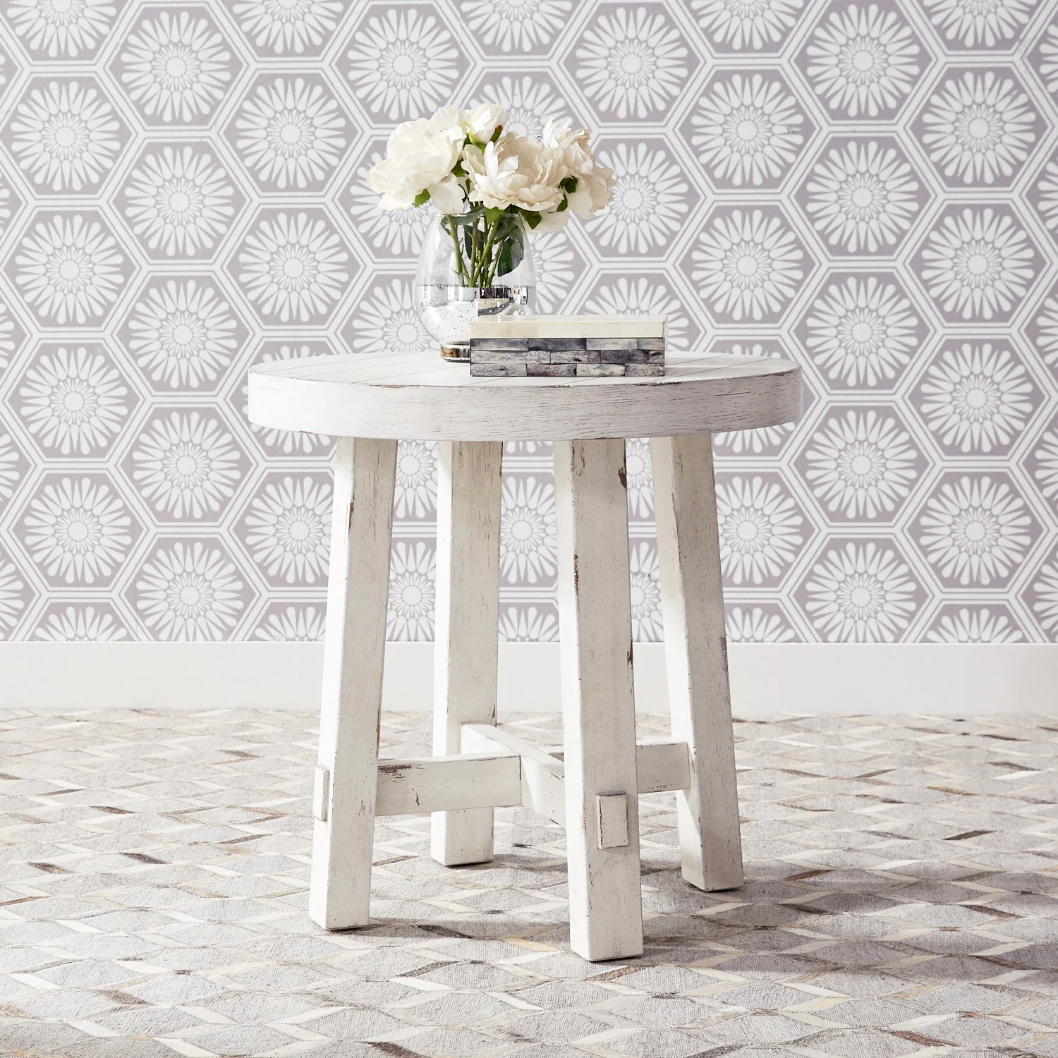 Modern Farmhouse Round End Table - Image 9