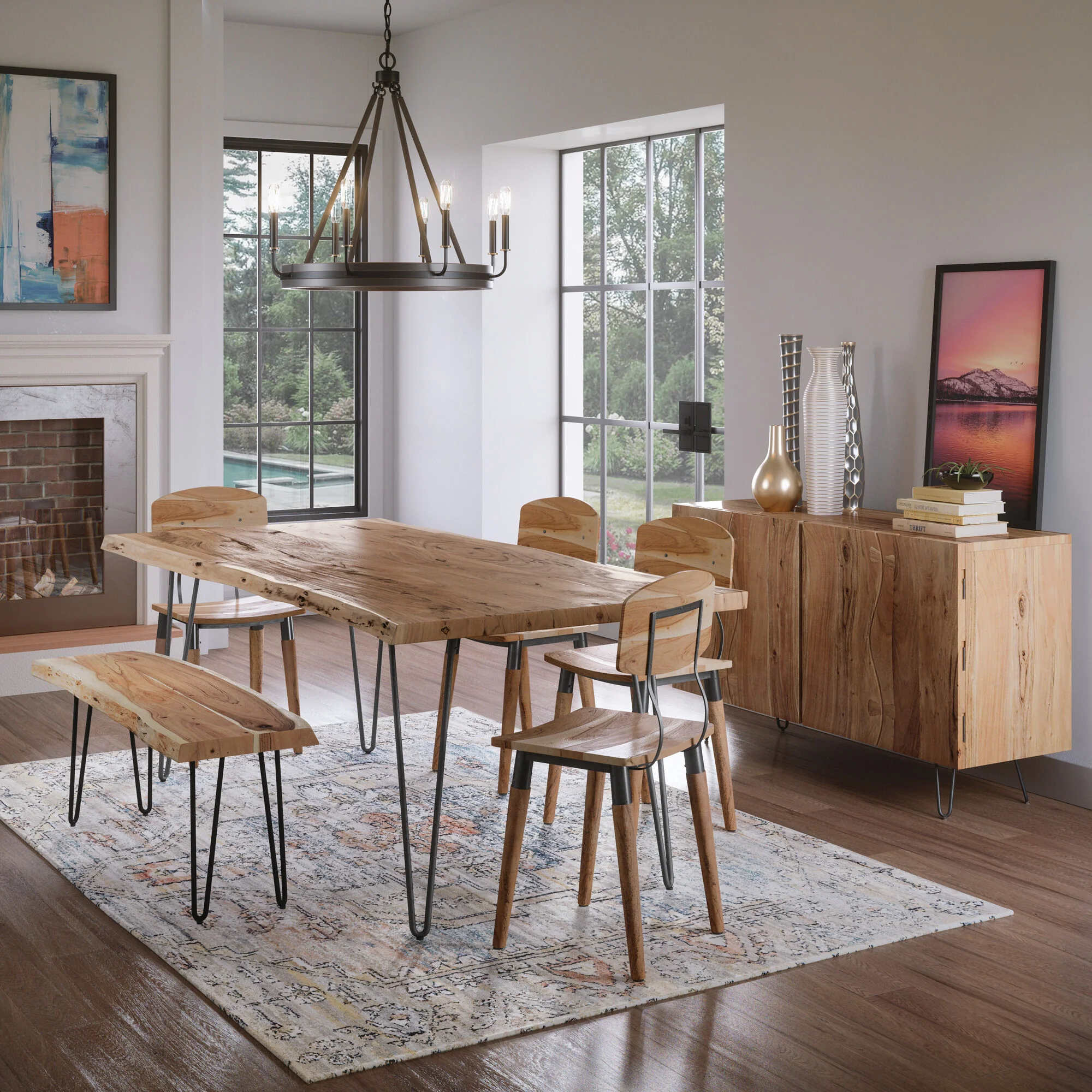 Natures Edge 79 Inch Dining Table - Image 12
