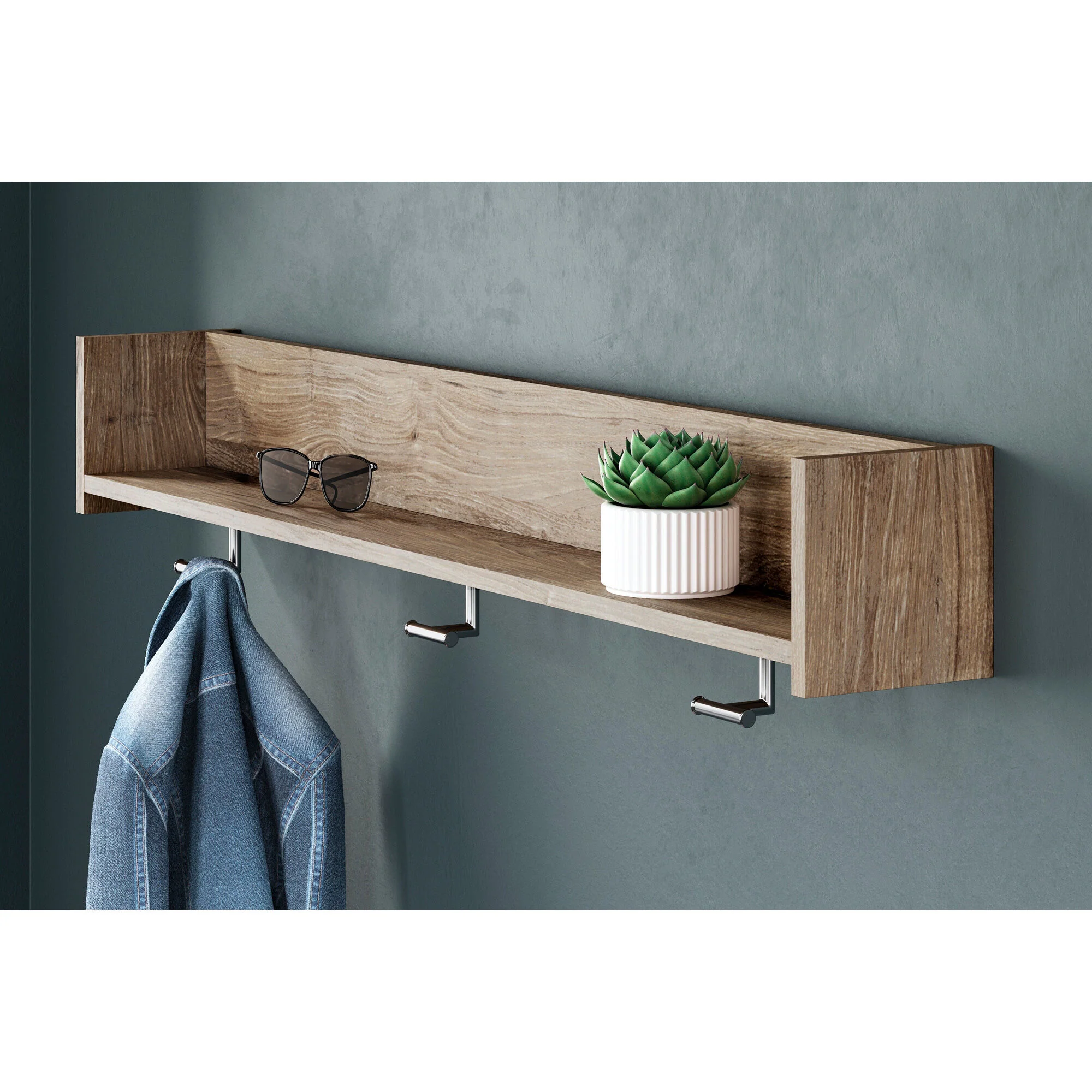 Oliah Shelf Wall Mounted Coat Rack - Image 3