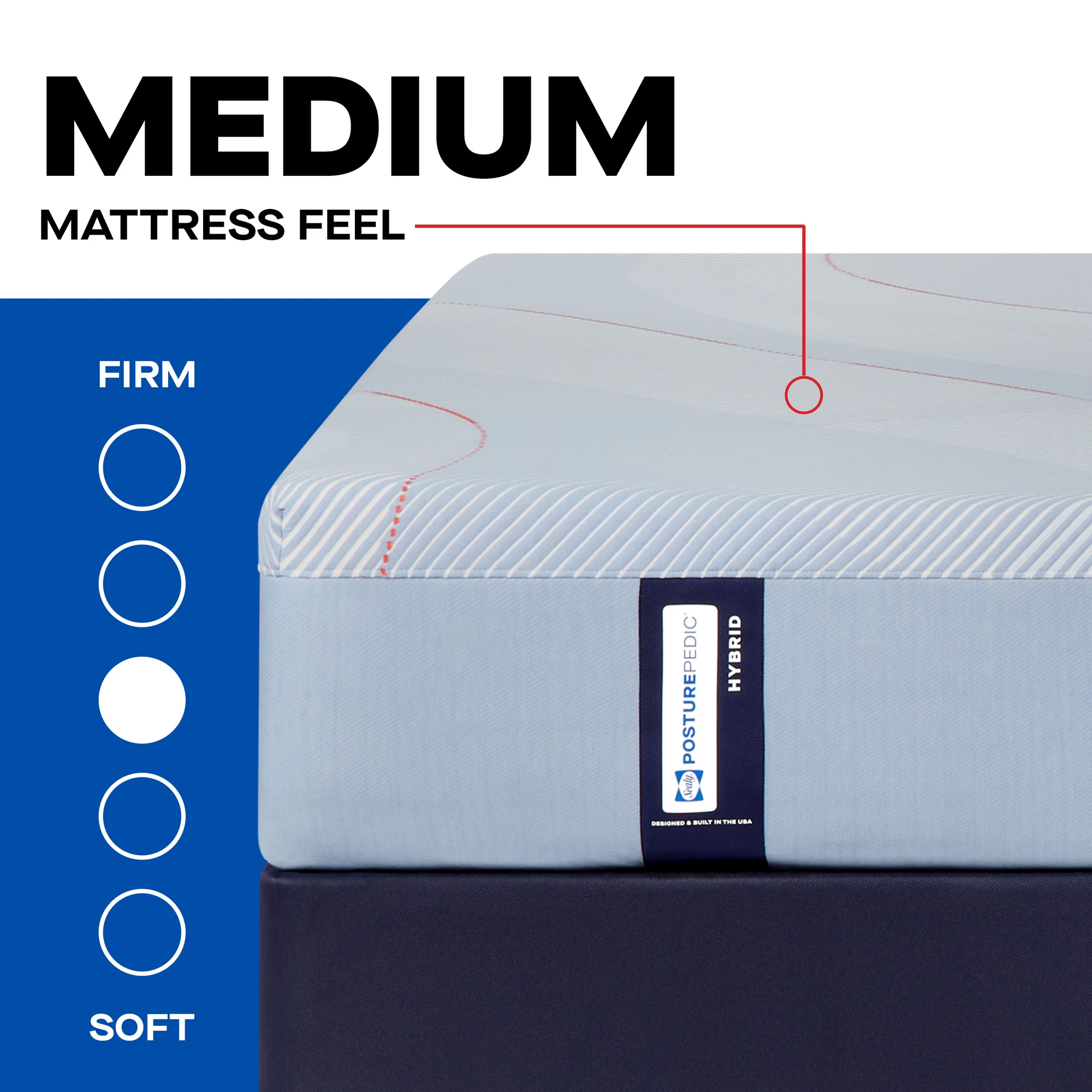 Sealy Posturepedic Dallas Medium Hybrid Mattress - Image 4