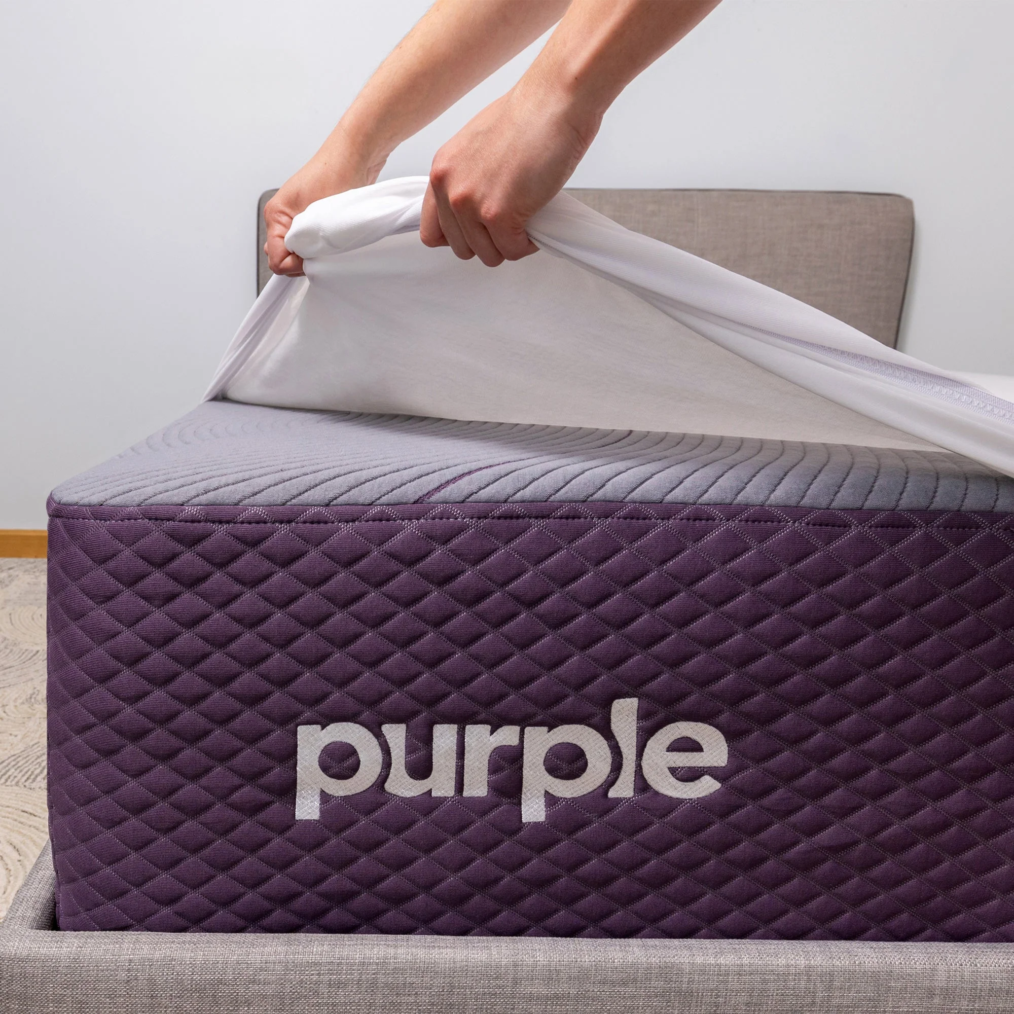 Purple Deep Pocket Mattress Protector - Image 2