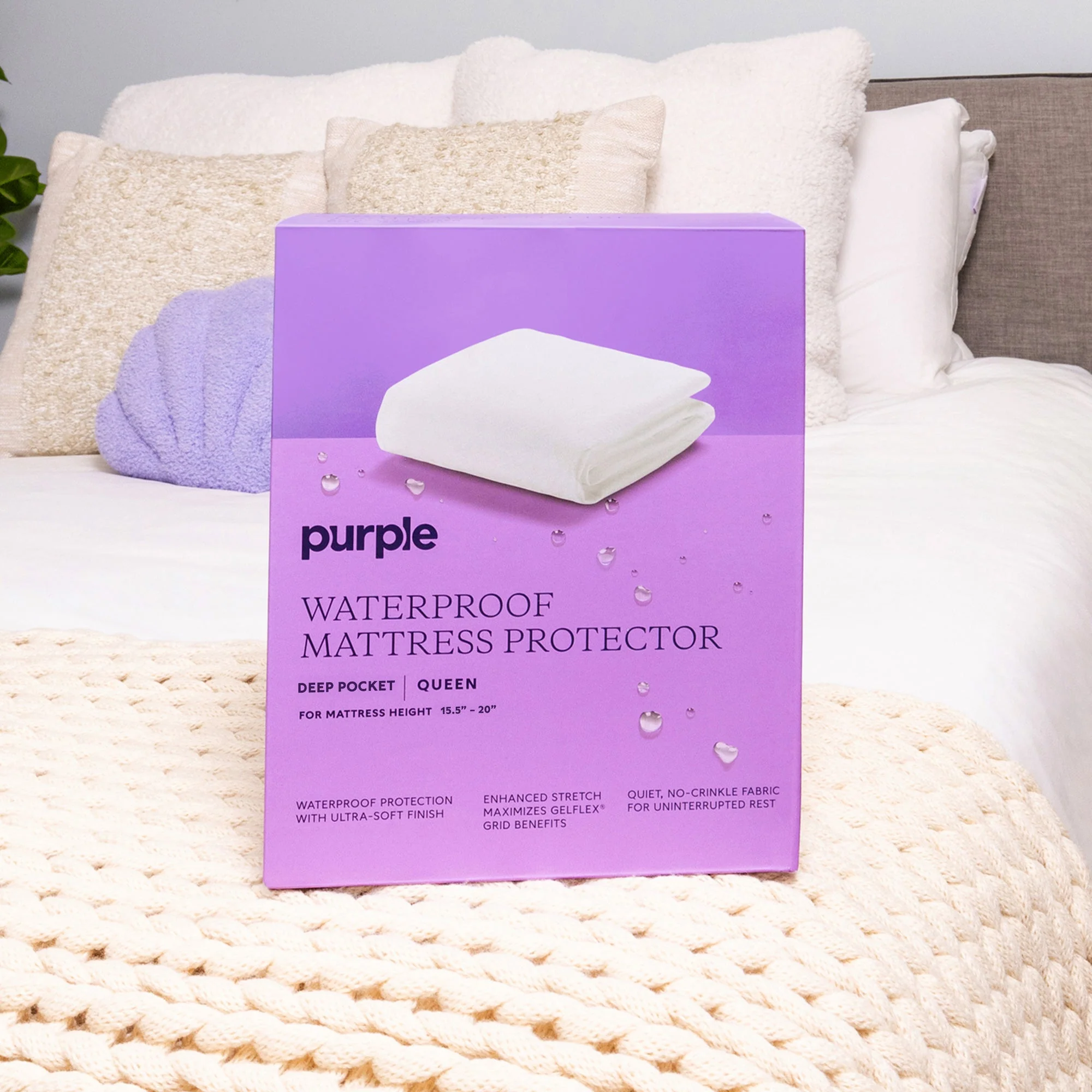 Purple Deep Pocket Mattress Protector - Image 24