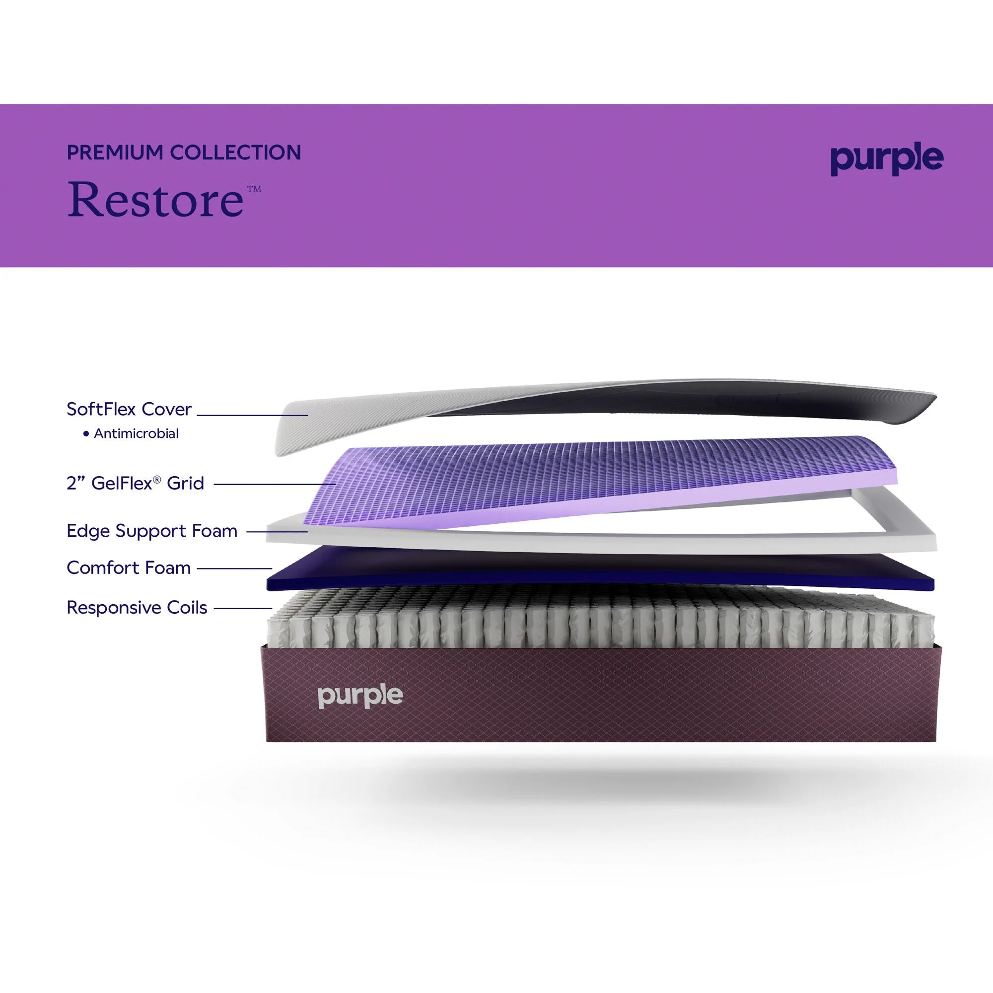 Purple Restore Firm Mattress - Image 23