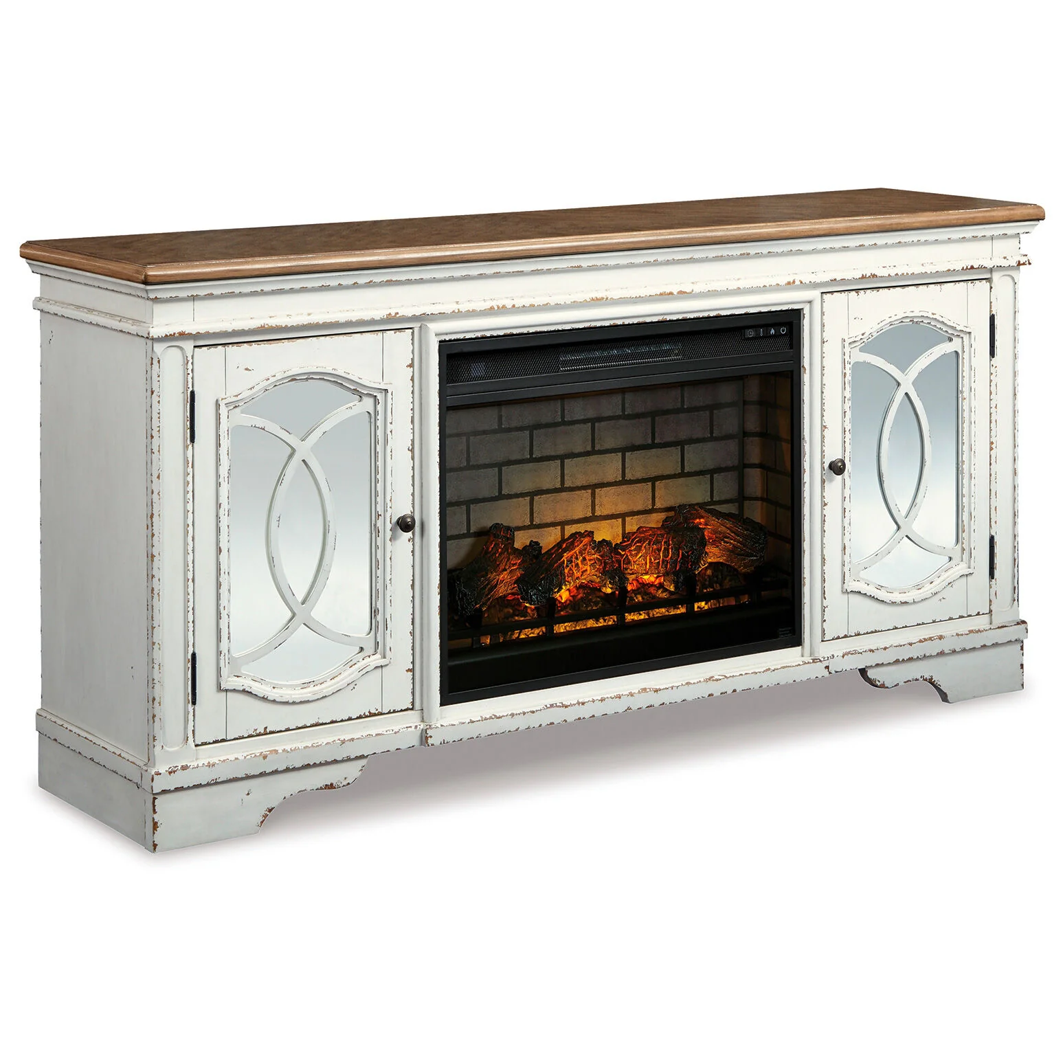 Realyn 74 Inch Fireplace Console - Image 2