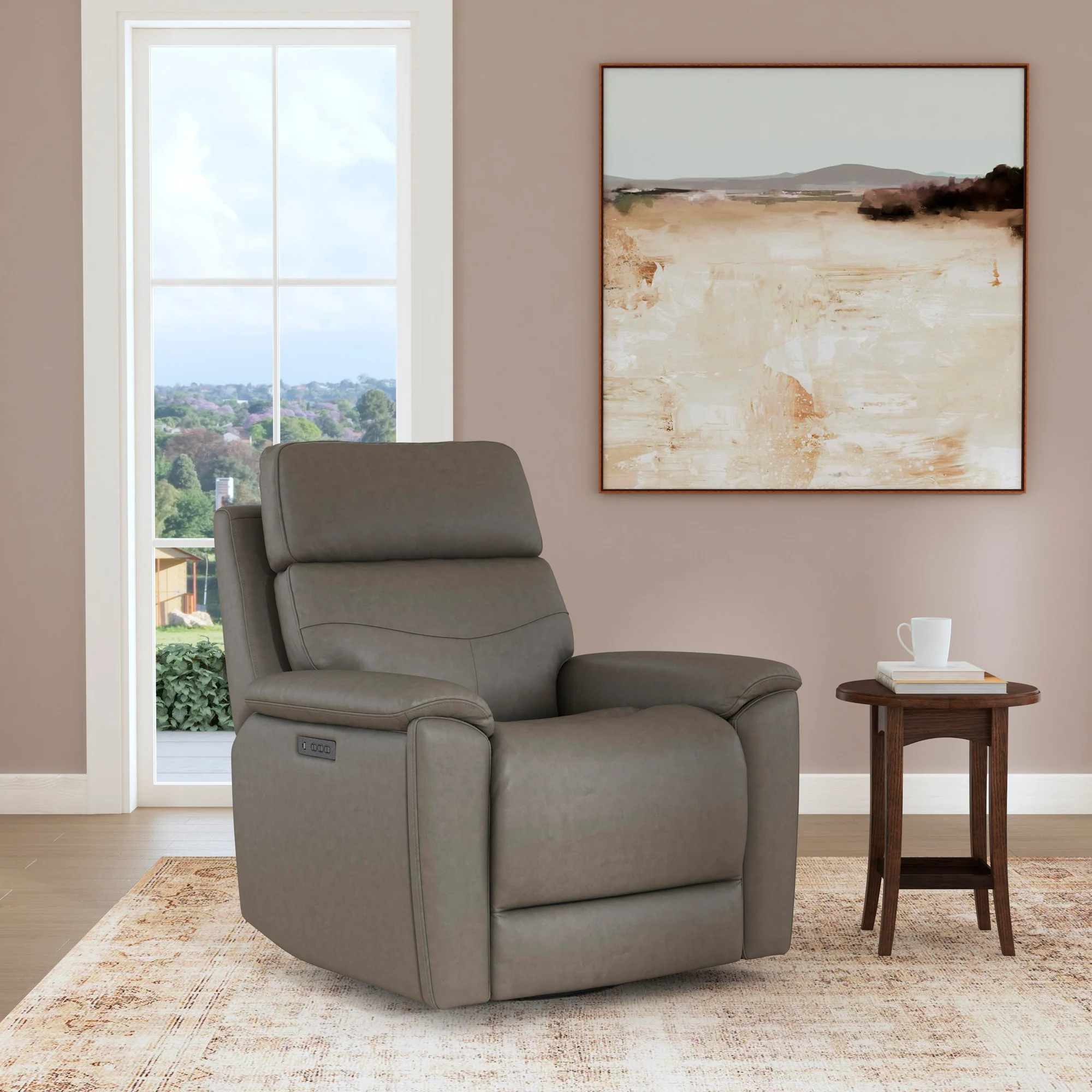 Refined Swivel Power Recliner - Image 3