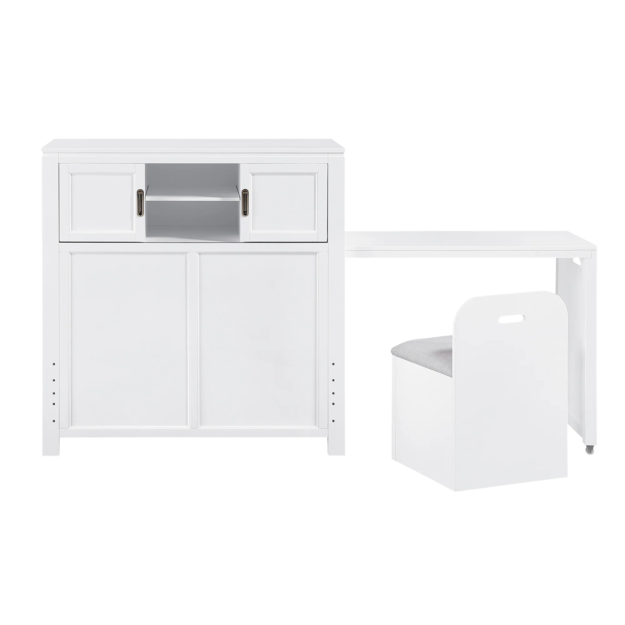 Sloane Bookcase Headboard with Desk and Stool - Image 11