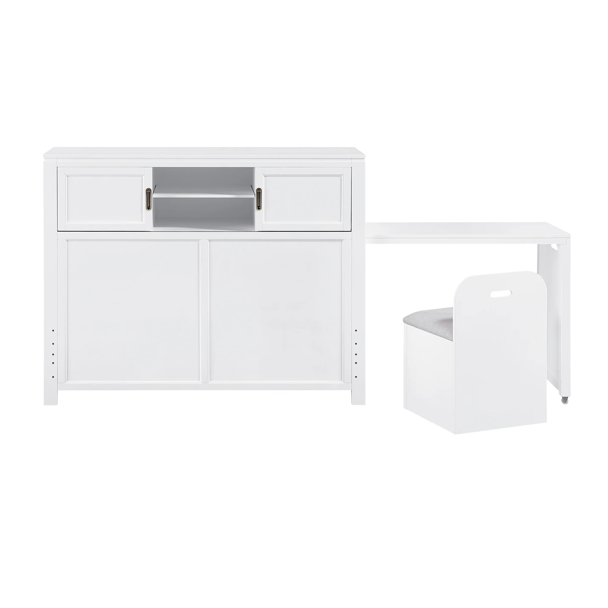 Sloane Bookcase Headboard with Desk and Stool - Image 16