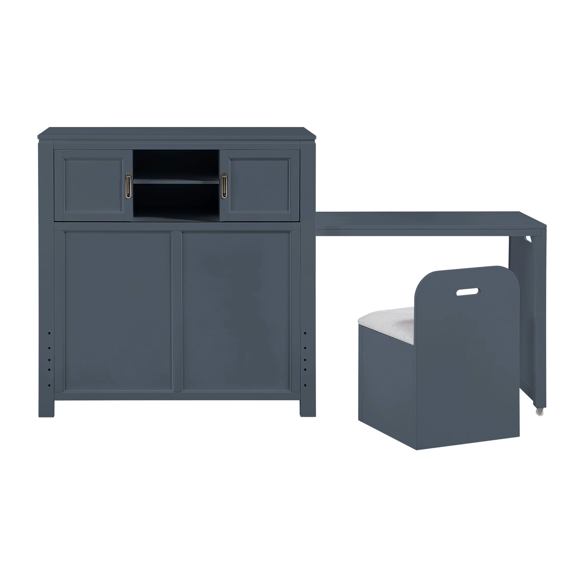 Sloane Bookcase Headboard with Desk and Stool - Image 23