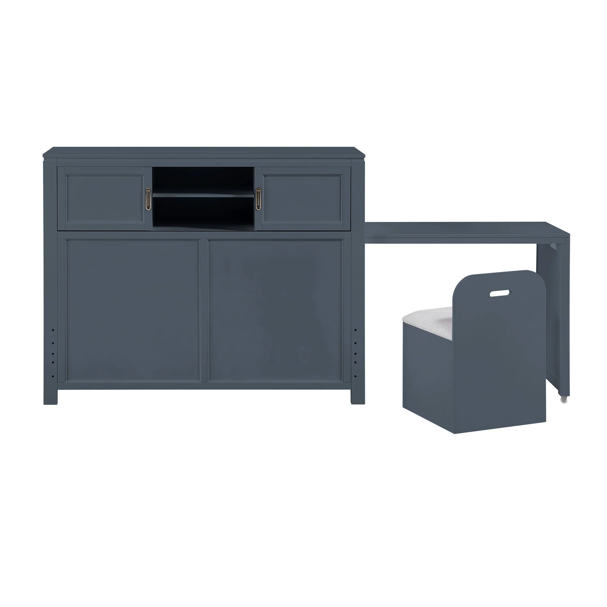 Sloane Bookcase Headboard with Desk and Stool - Image 27