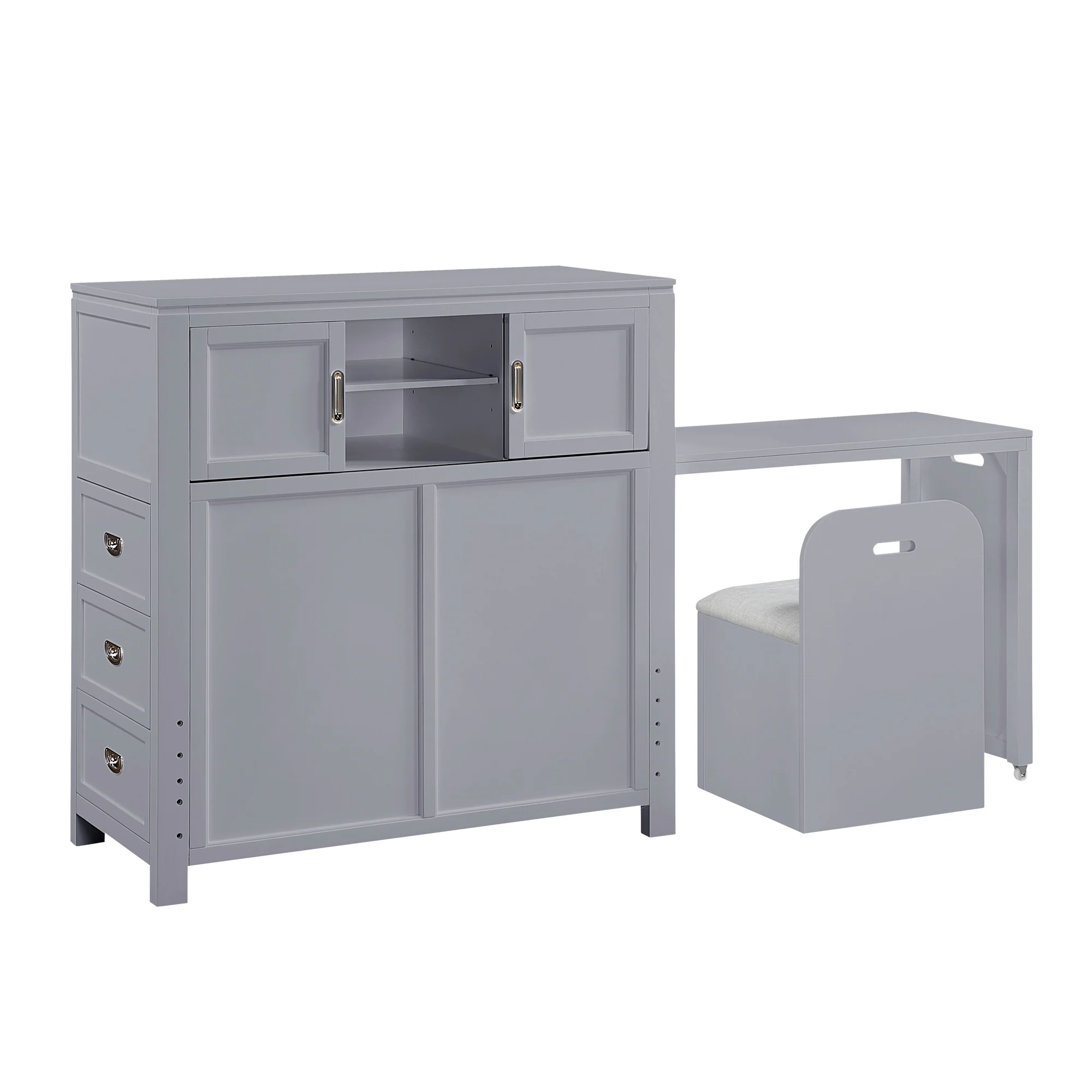Sloane Bookcase Headboard with Desk and Stool - Image 3