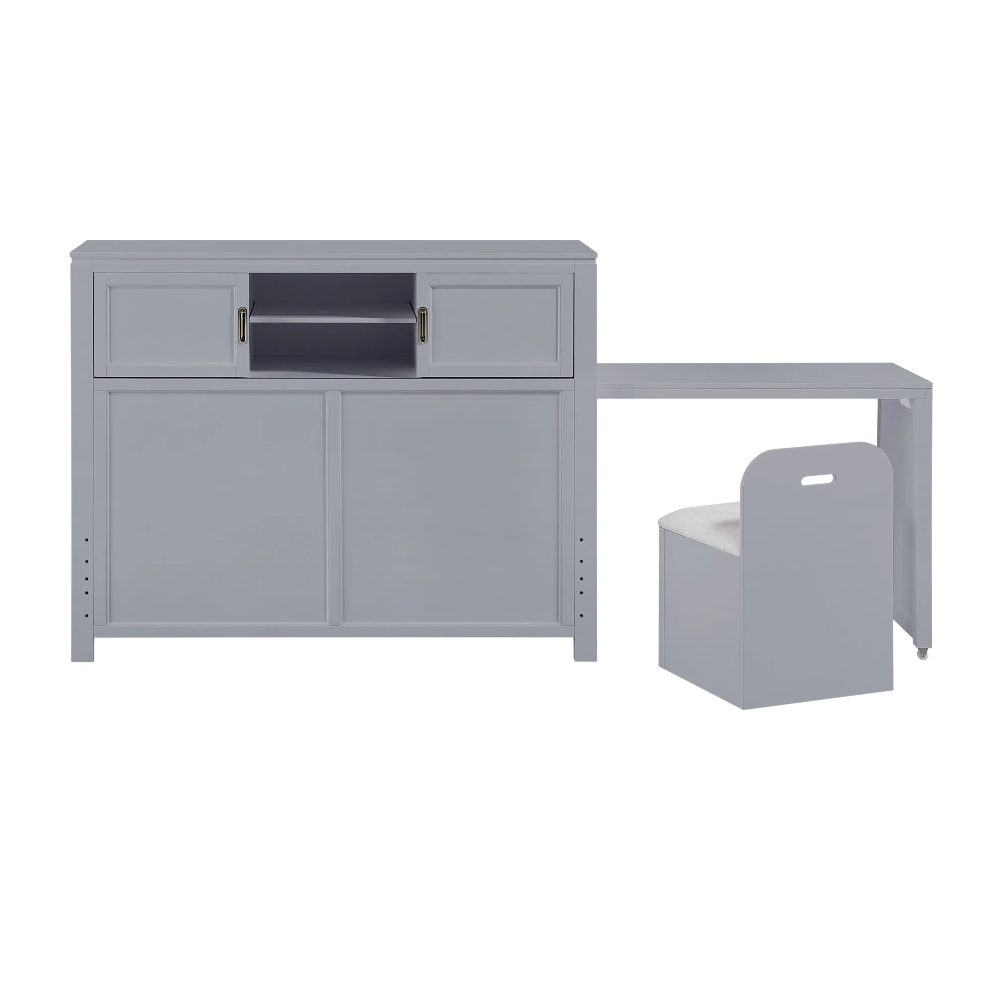 Sloane Bookcase Headboard with Desk and Stool - Image 7