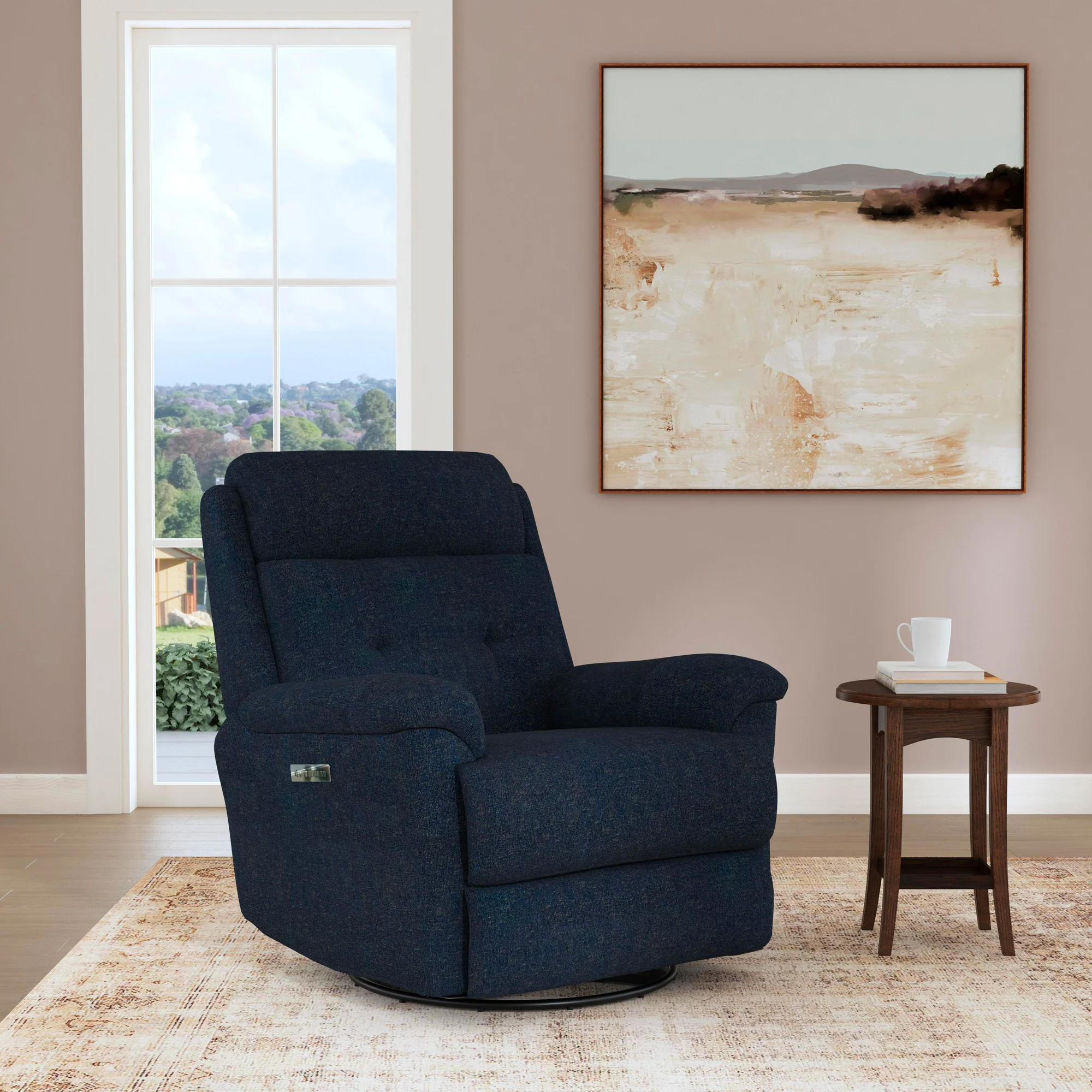 Sophisticated Swivel Power Recliner - Image 3