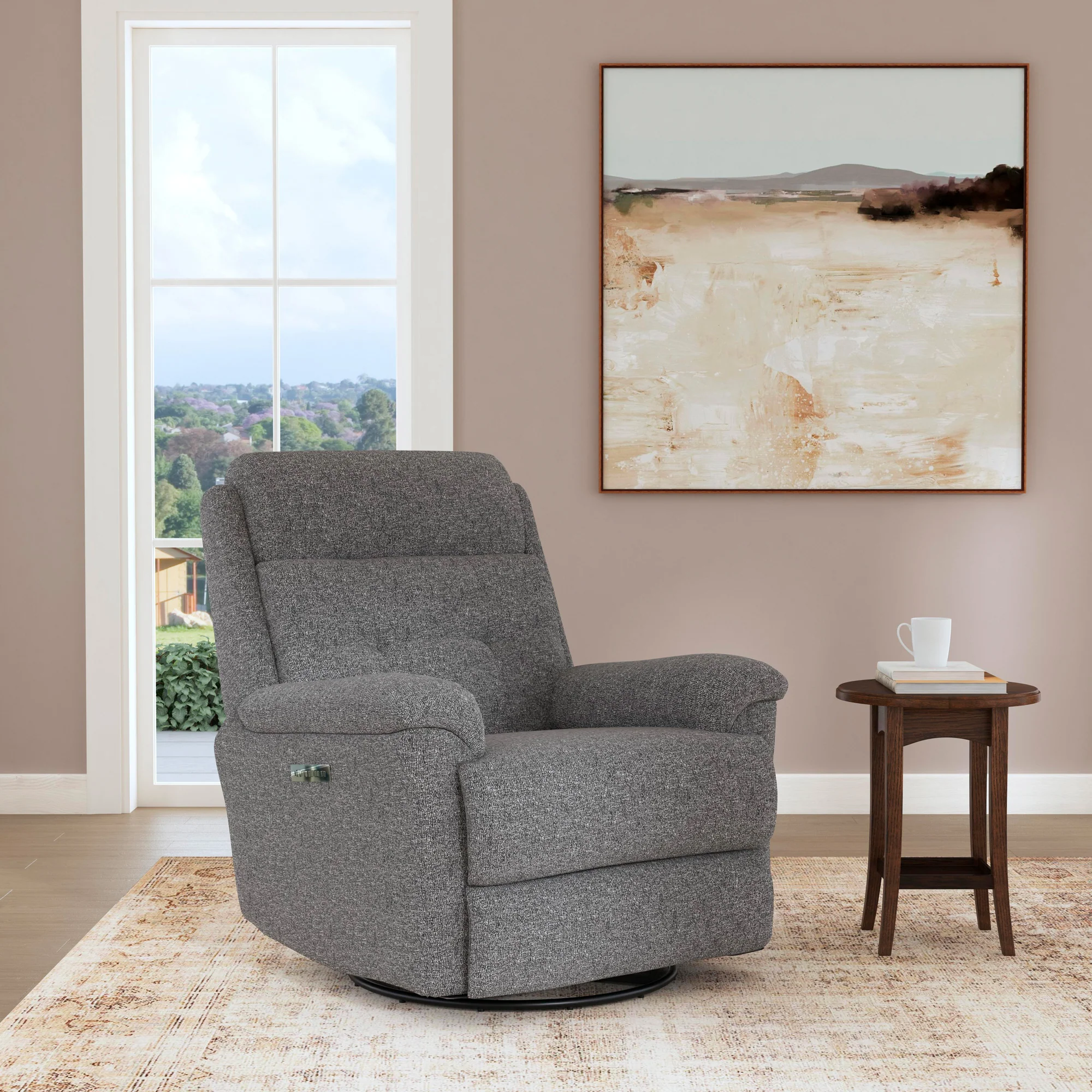 Sophisticated Swivel Power Recliner - Image 9