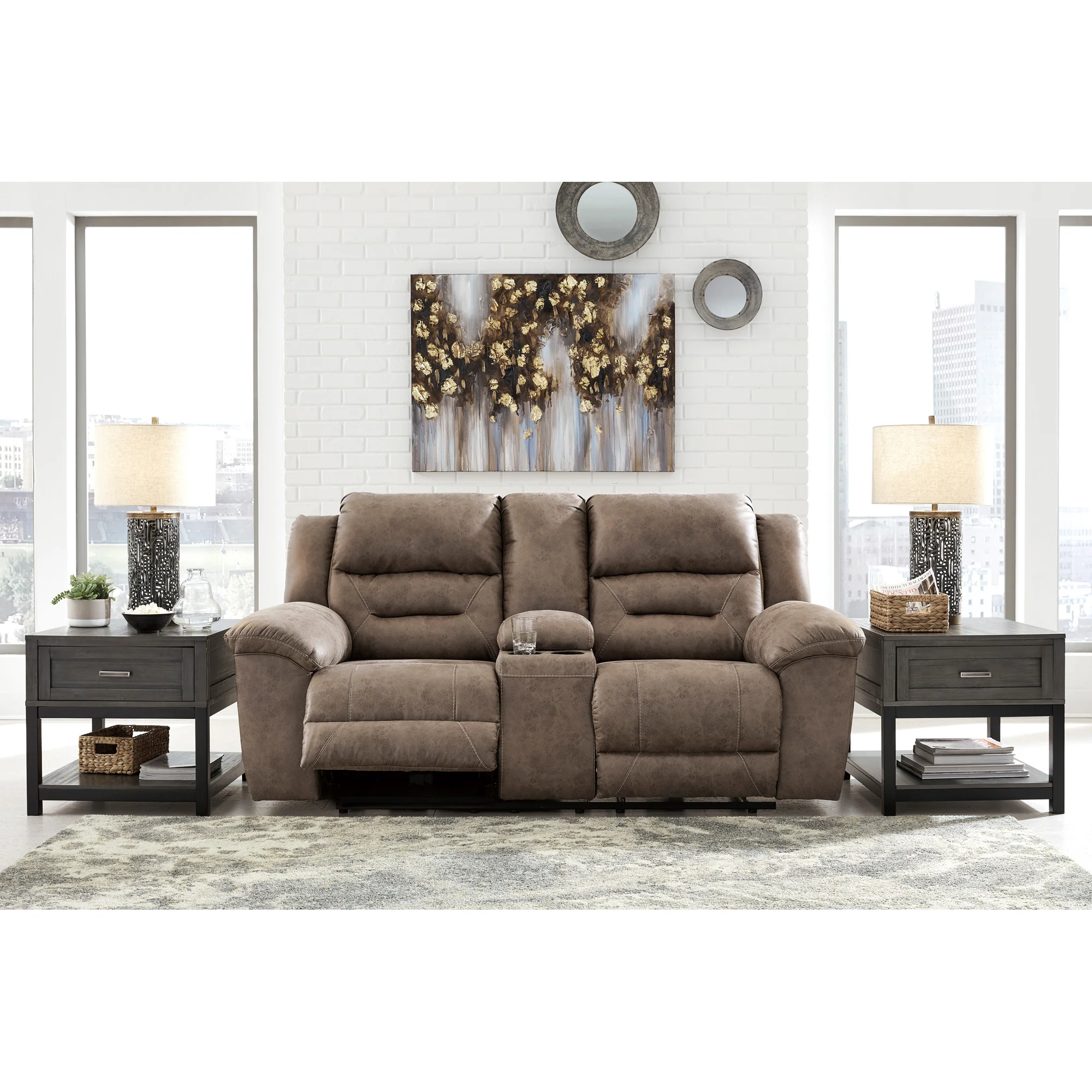 Stoneland Power Reclining Console Loveseat - Image 7