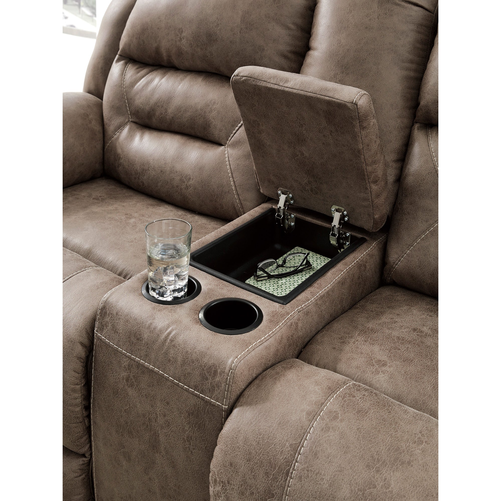 Stoneland Reclining Console Loveseat - Image 10