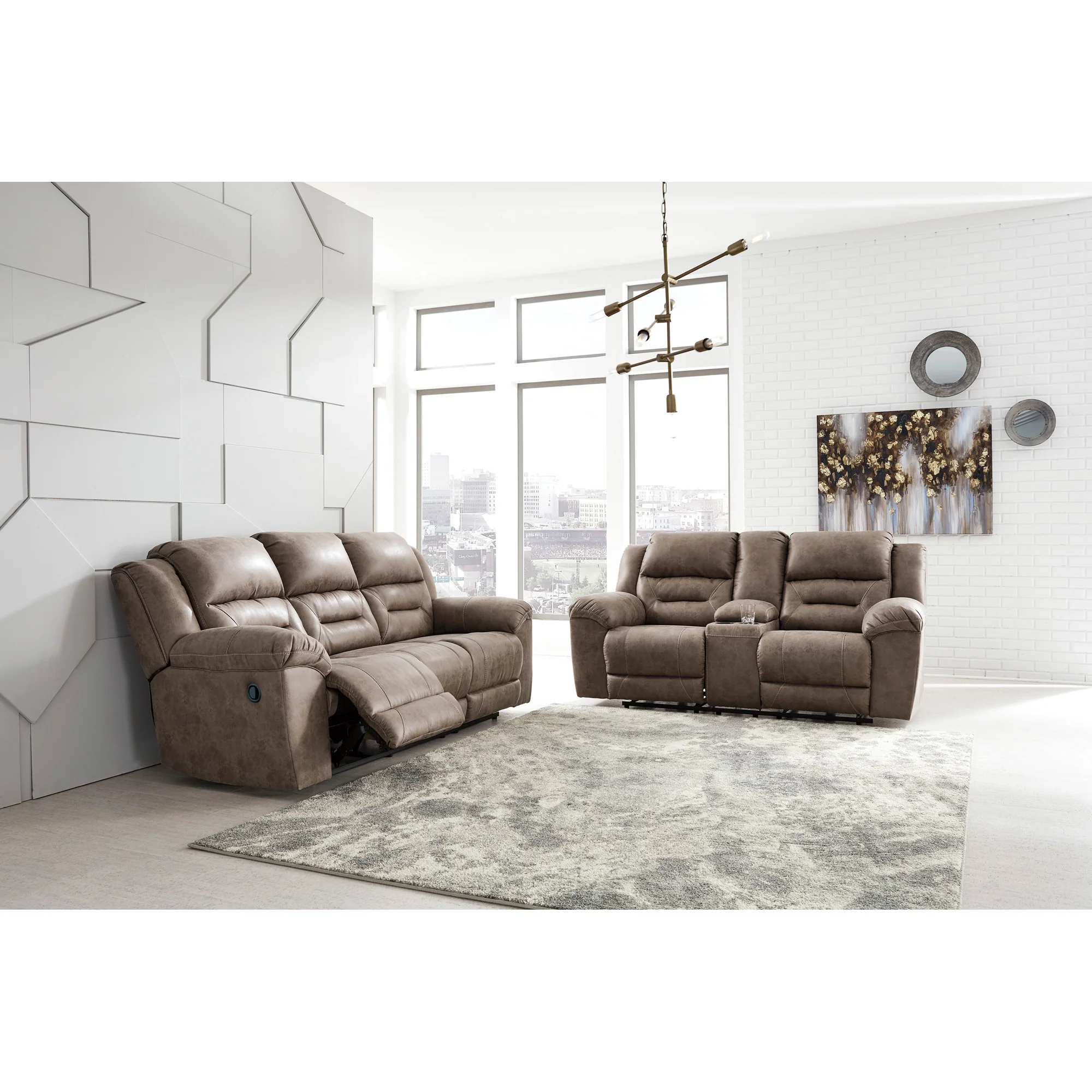 Stoneland Reclining Console Loveseat - Image 4