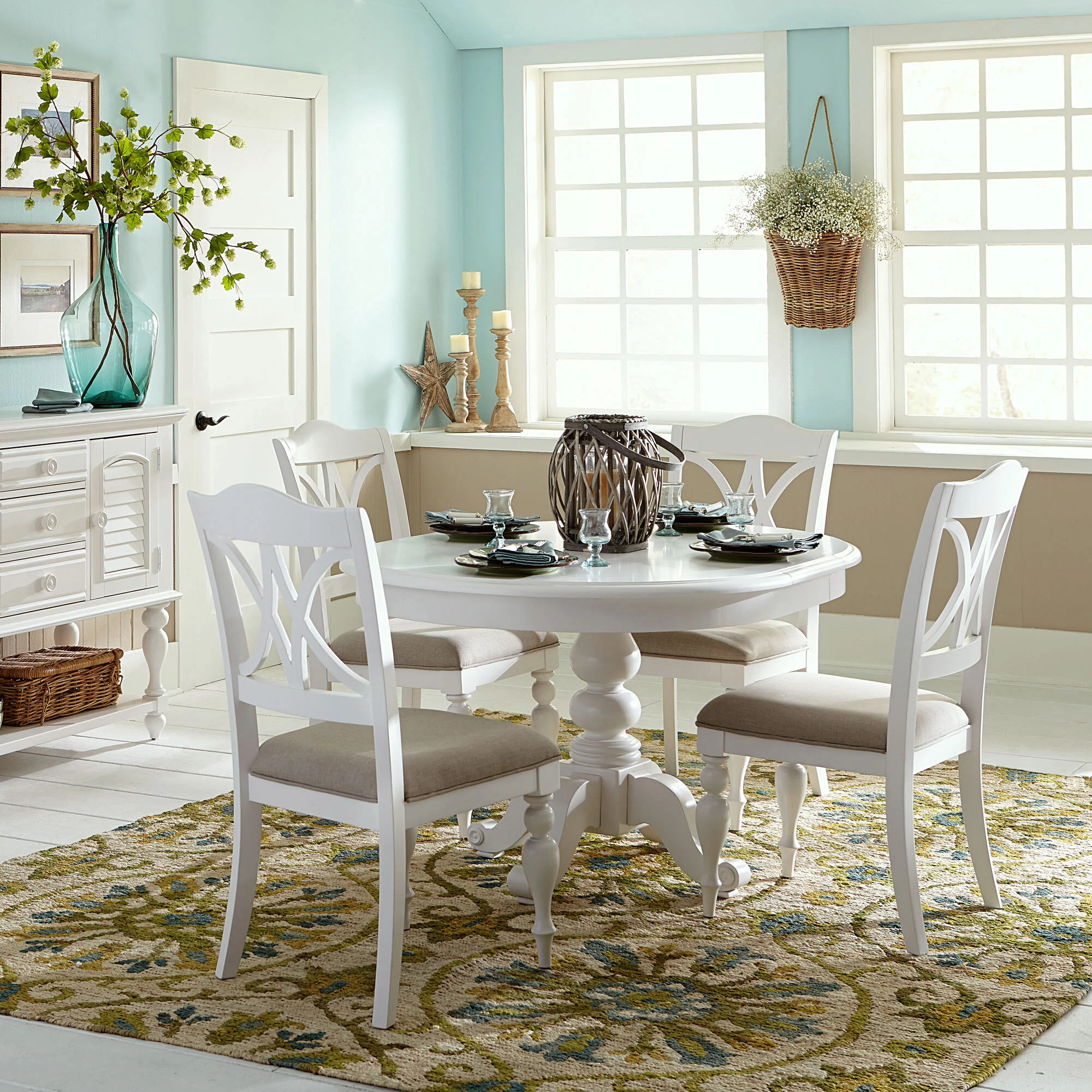Summer House 5 Piece Pedestal Dining Set - Image 2