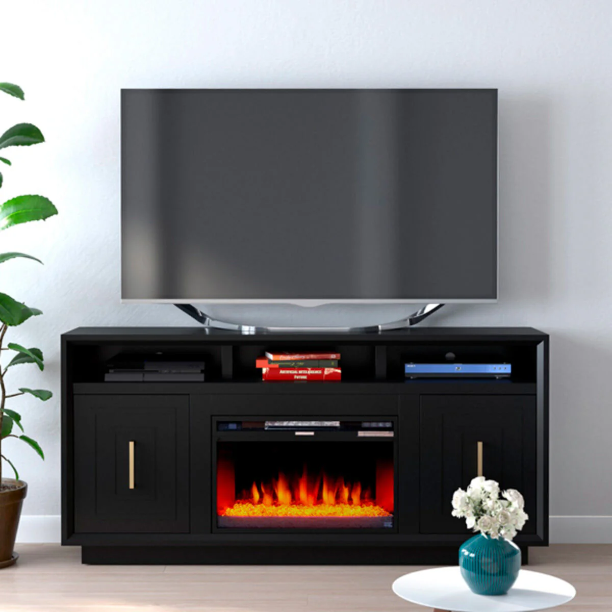 Sunset 67 Inch Fireplace Console - Image 3