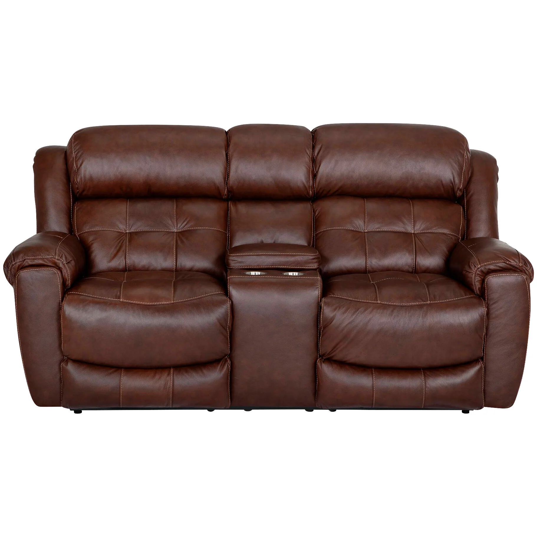 Talon Leather Power Reclining Console Loveseat - Image 3